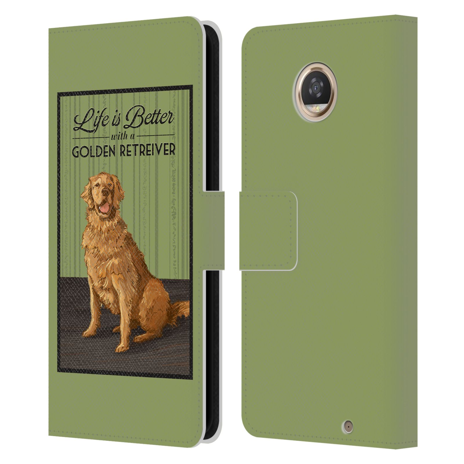 OFFICIAL LANTERN PRESS DOG COLLECTION LEATHER BOOK CASE FOR MOTOROLA PHONES - Picture 18 of 22