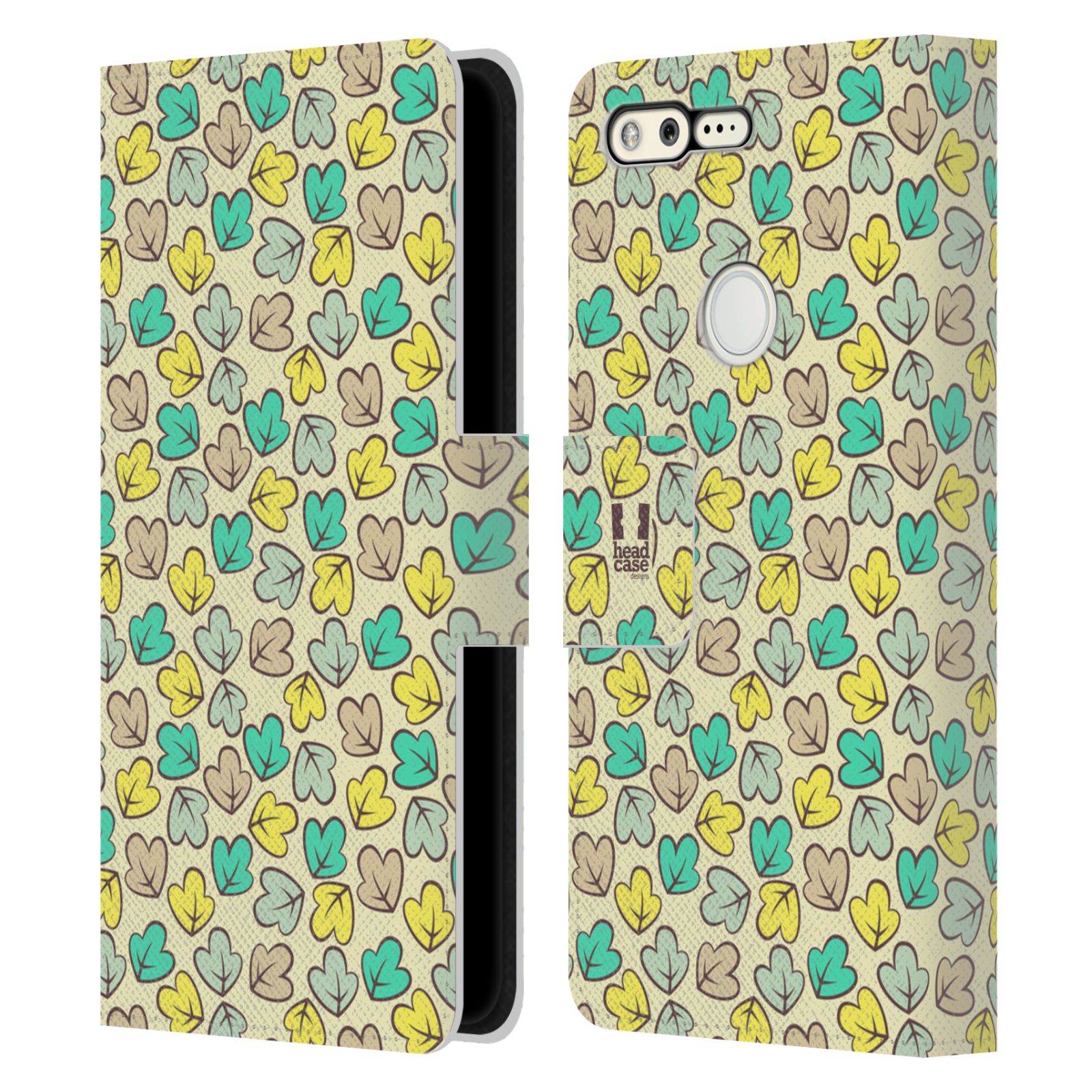 HEAD CASE DESIGNS LEAF PATTERNS 2 LEATHER BOOK WALLET CASE FOR GOOGLE PHONES - Picture 10 of 14