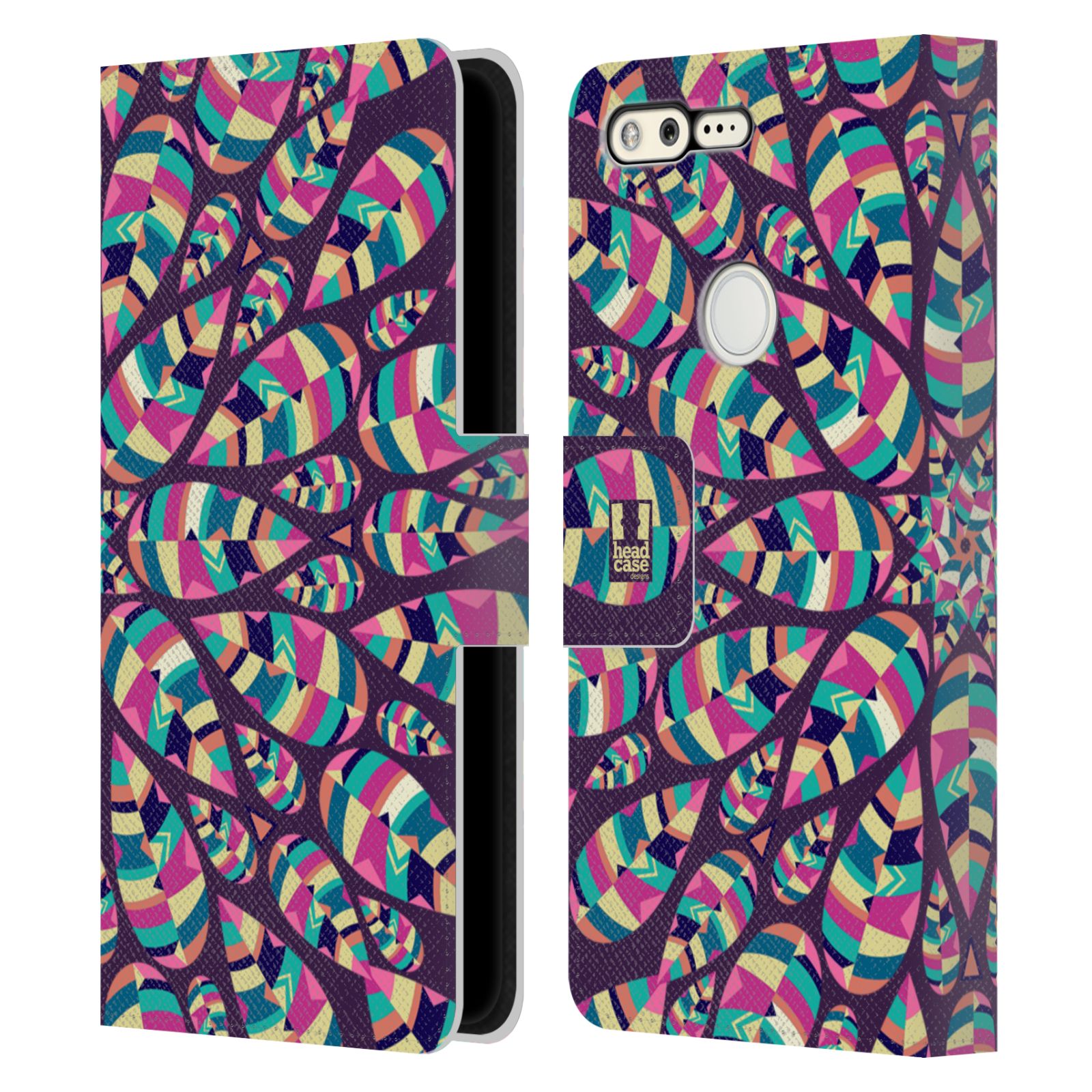 HEAD CASE DESIGNS LEAF PATTERNS 2 LEATHER BOOK WALLET CASE FOR GOOGLE PHONES - Picture 13 of 14