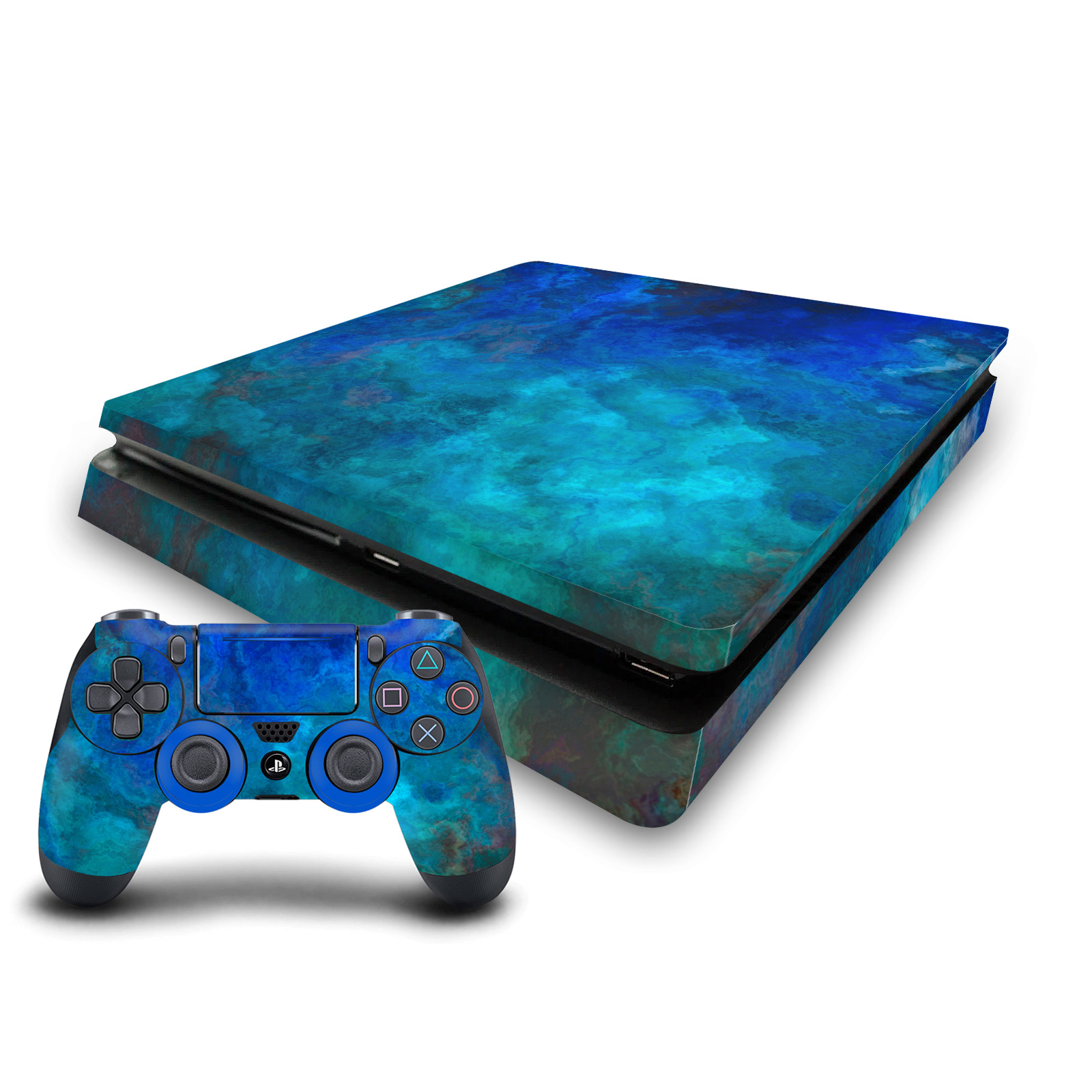 OFFICIAL LEBENSART ART MIX VINYL SKIN DECAL FOR PS4 SLIM CONSOLE & CONTROLLER