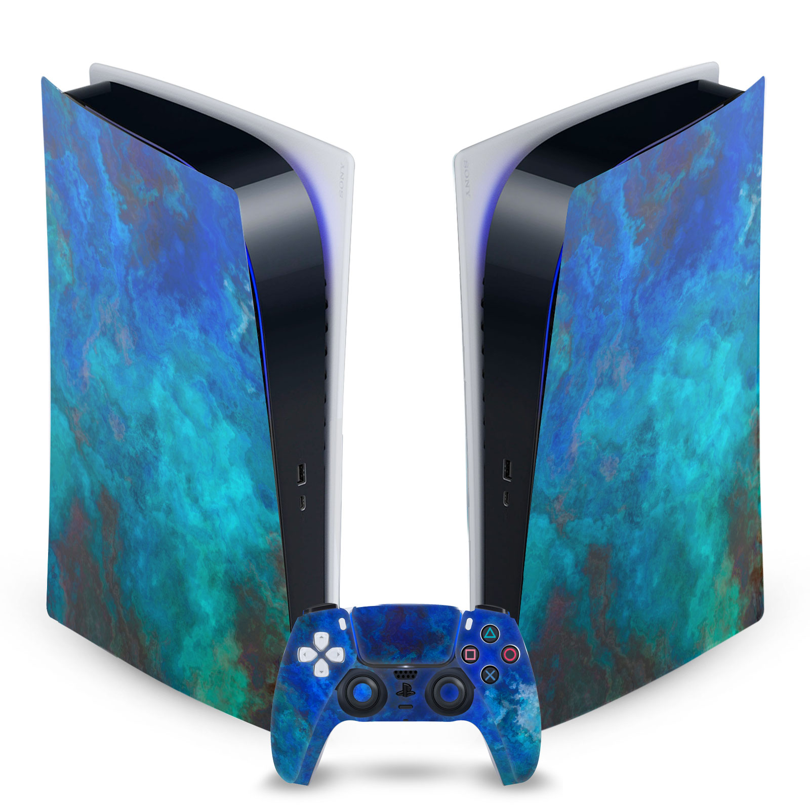 OFFICIAL LEBENSART ART MIX VINYL SKIN DECAL FOR SONY PS5 DIGITAL EDITION BUNDLE