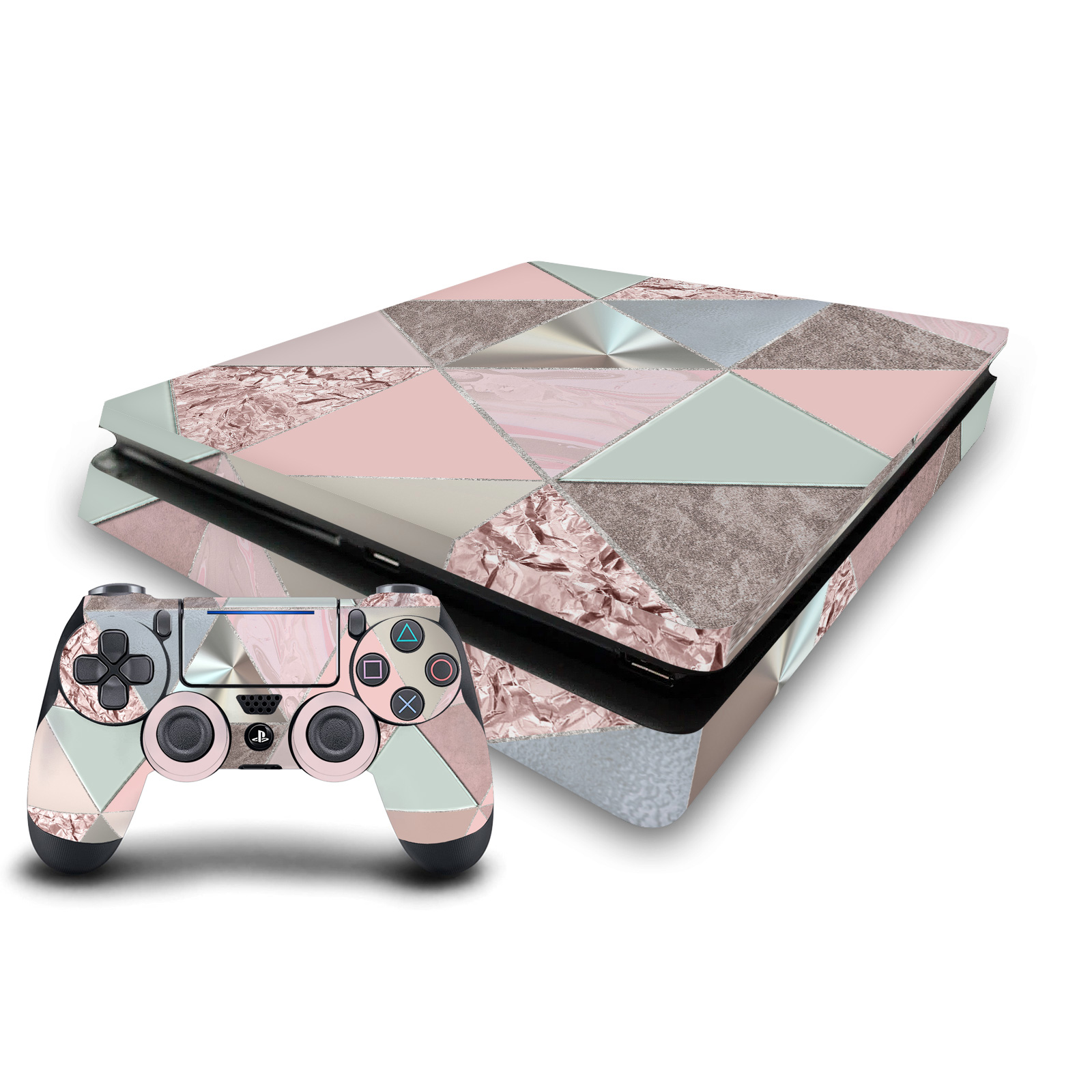 OFFICIAL LEBENSART ART MIX VINYL SKIN DECAL FOR PS4 SLIM CONSOLE & CONTROLLER