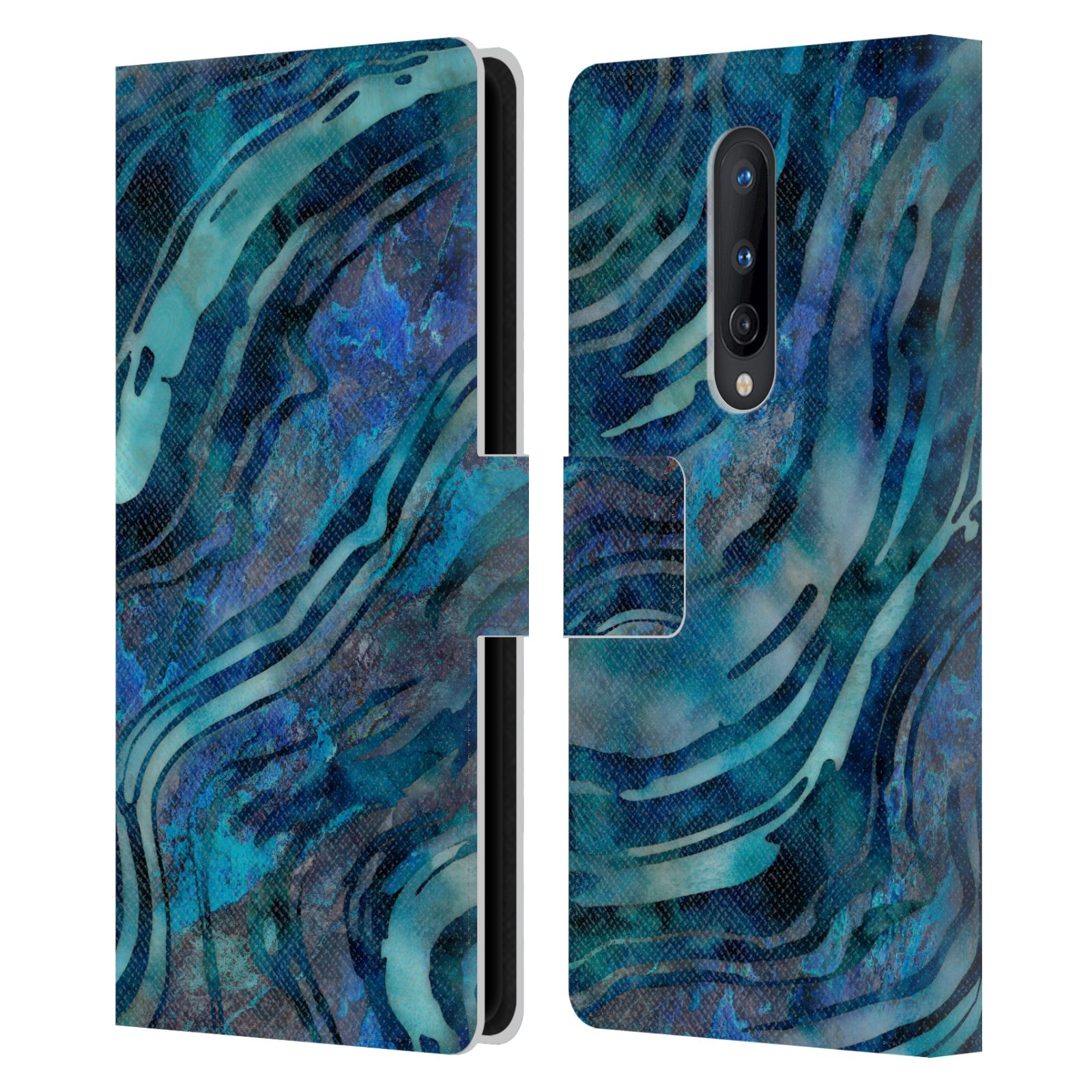 OFFICIAL LEBENSART GEO LIQUID MARBLE LEATHER BOOK CASE FOR BLACKBERRY ONEPLUS - Picture 7 of 19