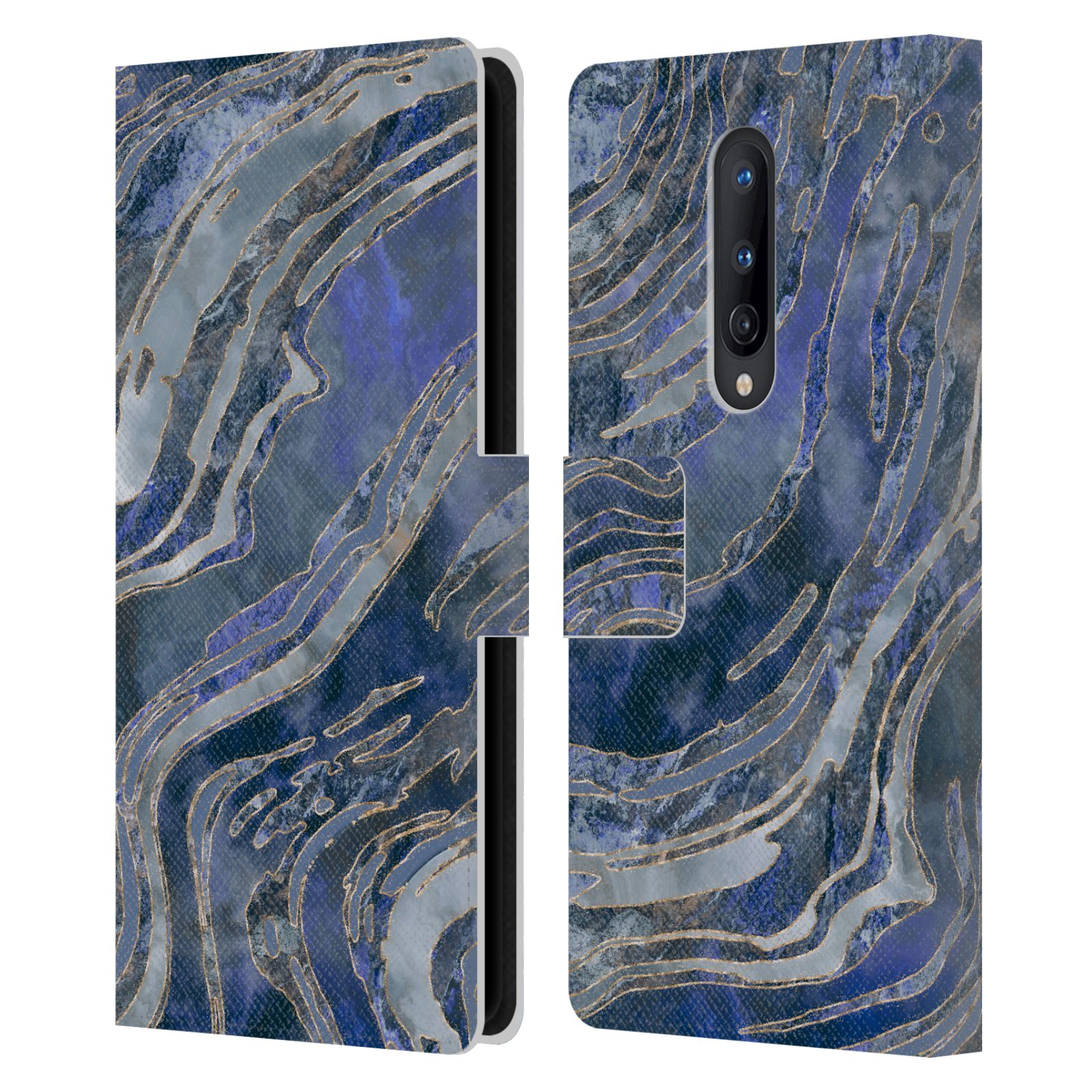 OFFICIAL LEBENSART GEO LIQUID MARBLE LEATHER BOOK CASE FOR BLACKBERRY ONEPLUS - Picture 9 of 19