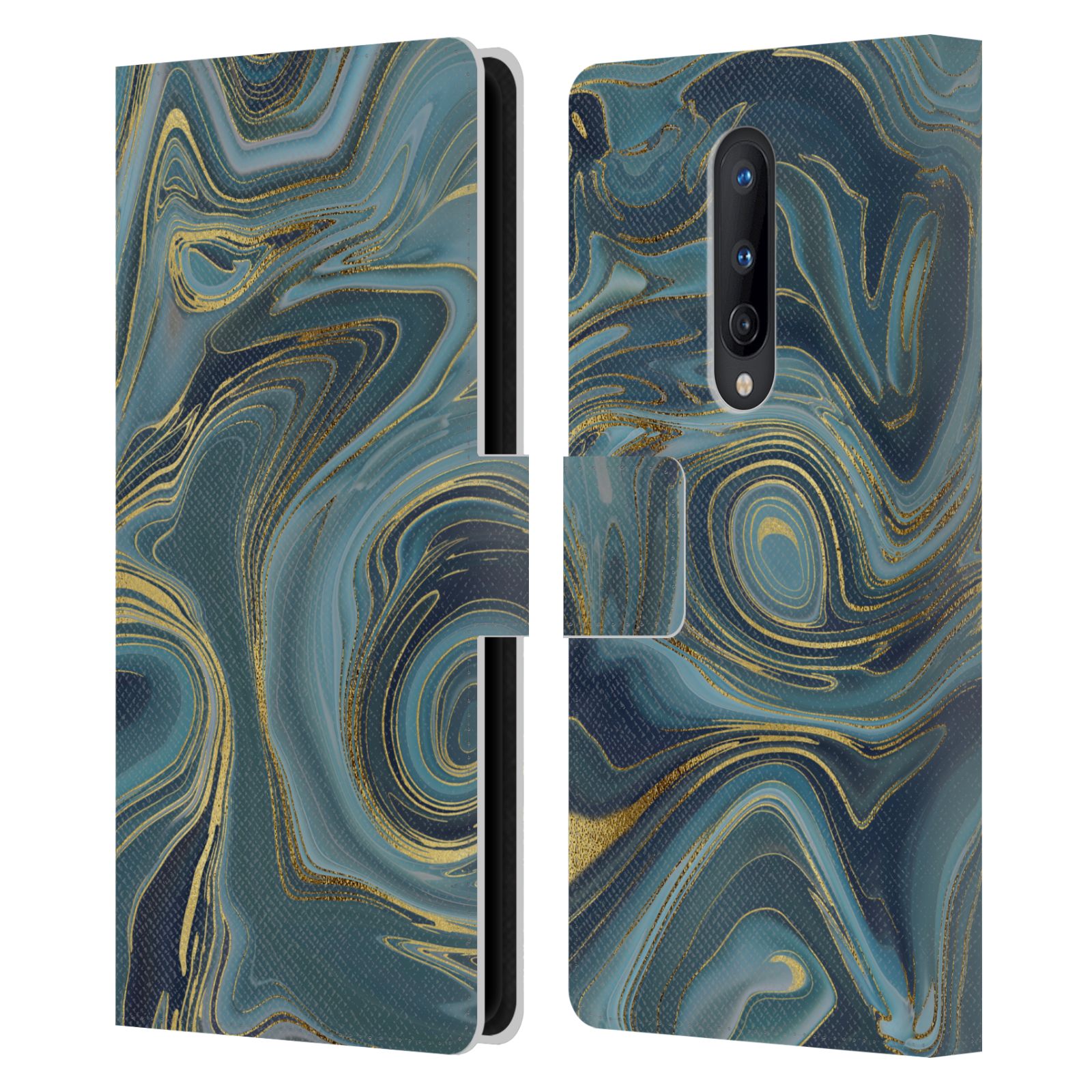 OFFICIAL LEBENSART GEO LIQUID MARBLE LEATHER BOOK CASE FOR BLACKBERRY ONEPLUS - Picture 10 of 19