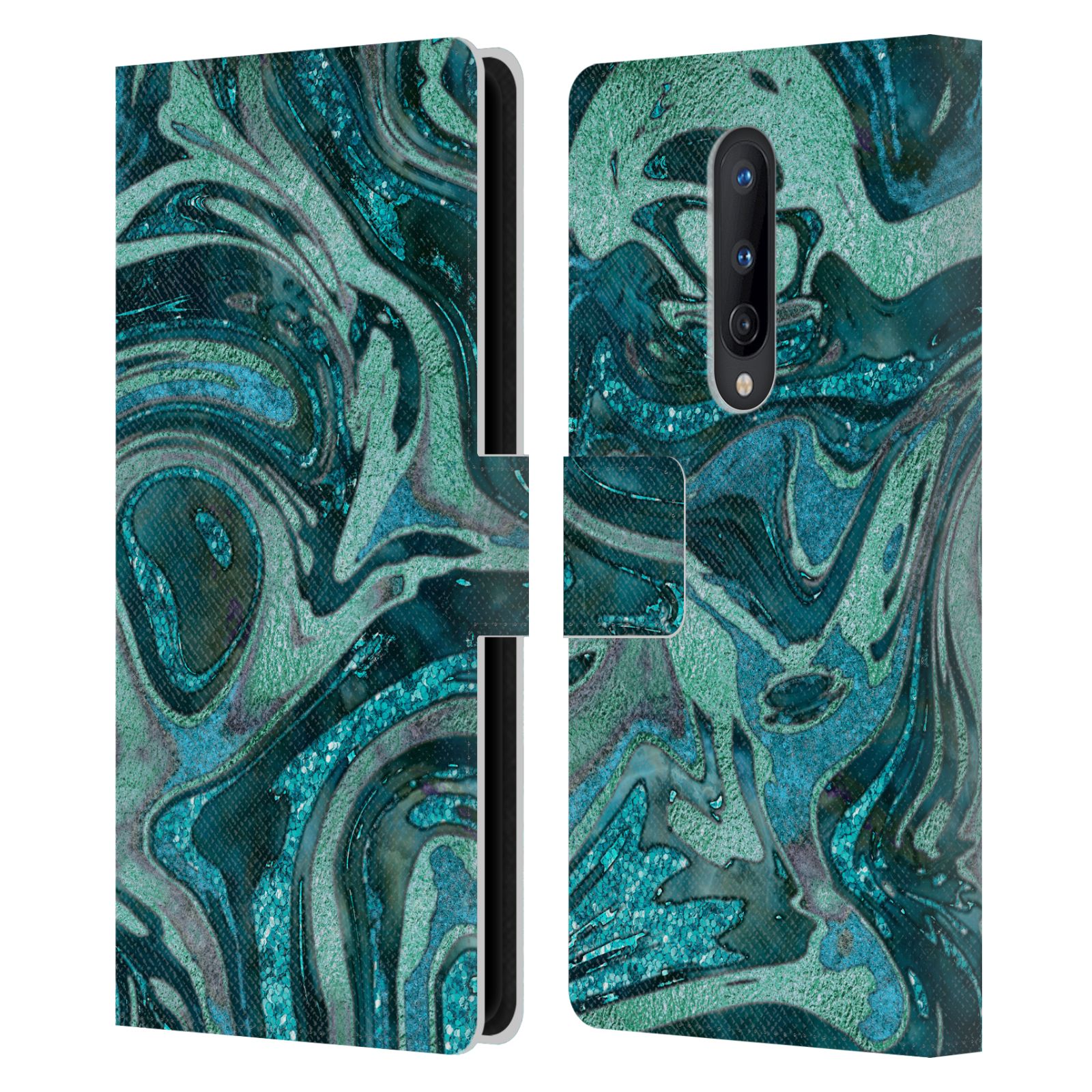 OFFICIAL LEBENSART GEO LIQUID MARBLE LEATHER BOOK CASE FOR BLACKBERRY ONEPLUS - Picture 13 of 19