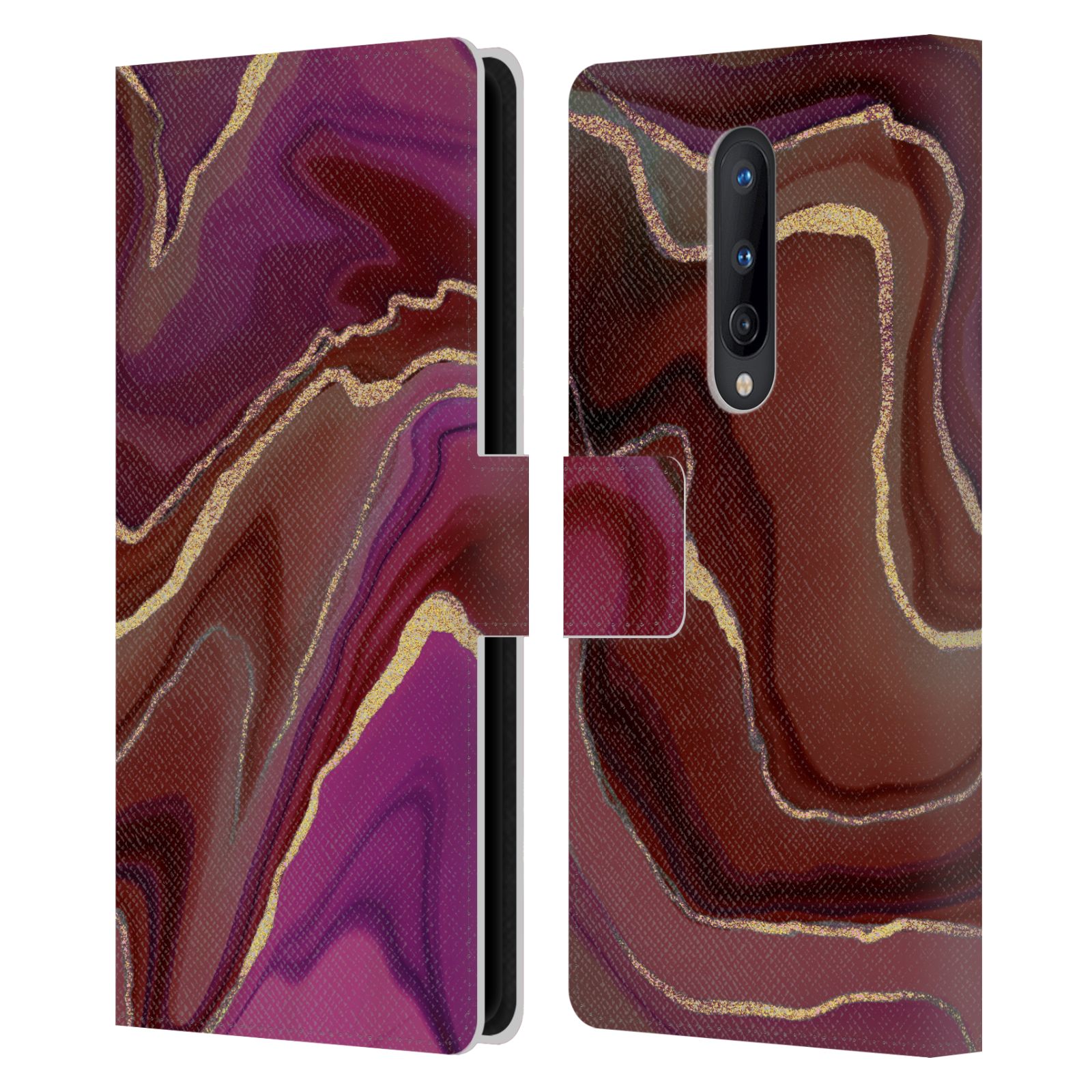 OFFICIAL LEBENSART GEO LIQUID MARBLE LEATHER BOOK CASE FOR BLACKBERRY ONEPLUS - Picture 16 of 19
