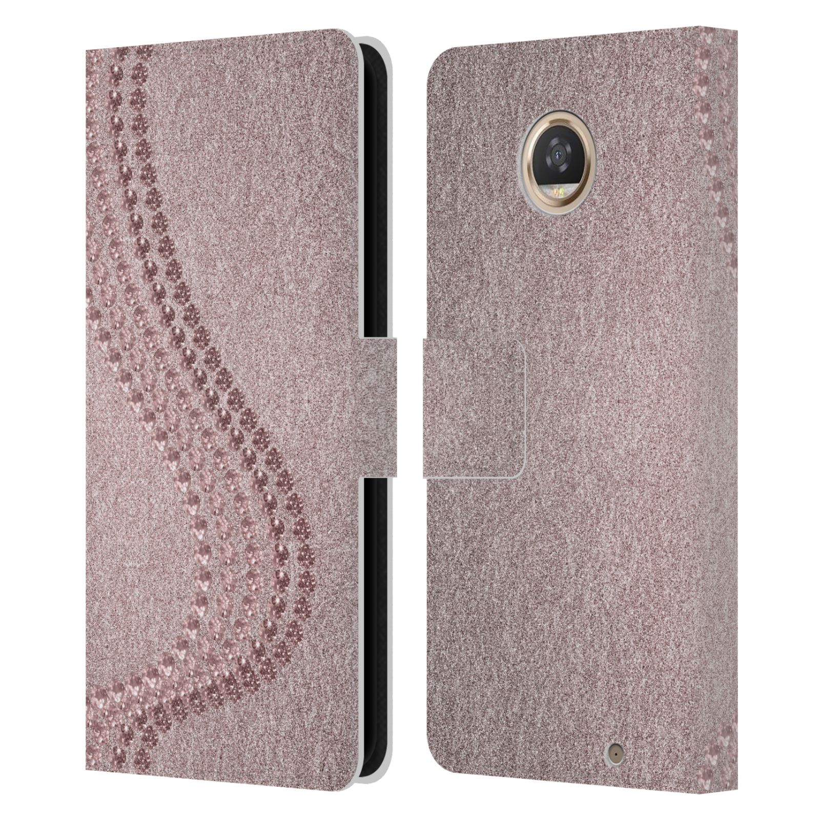 OFFICIAL LEBENSART VARIOUS ROSE GOLD LEATHER BOOK CASE FOR MOTOROLA PHONES - Picture 8 of 15