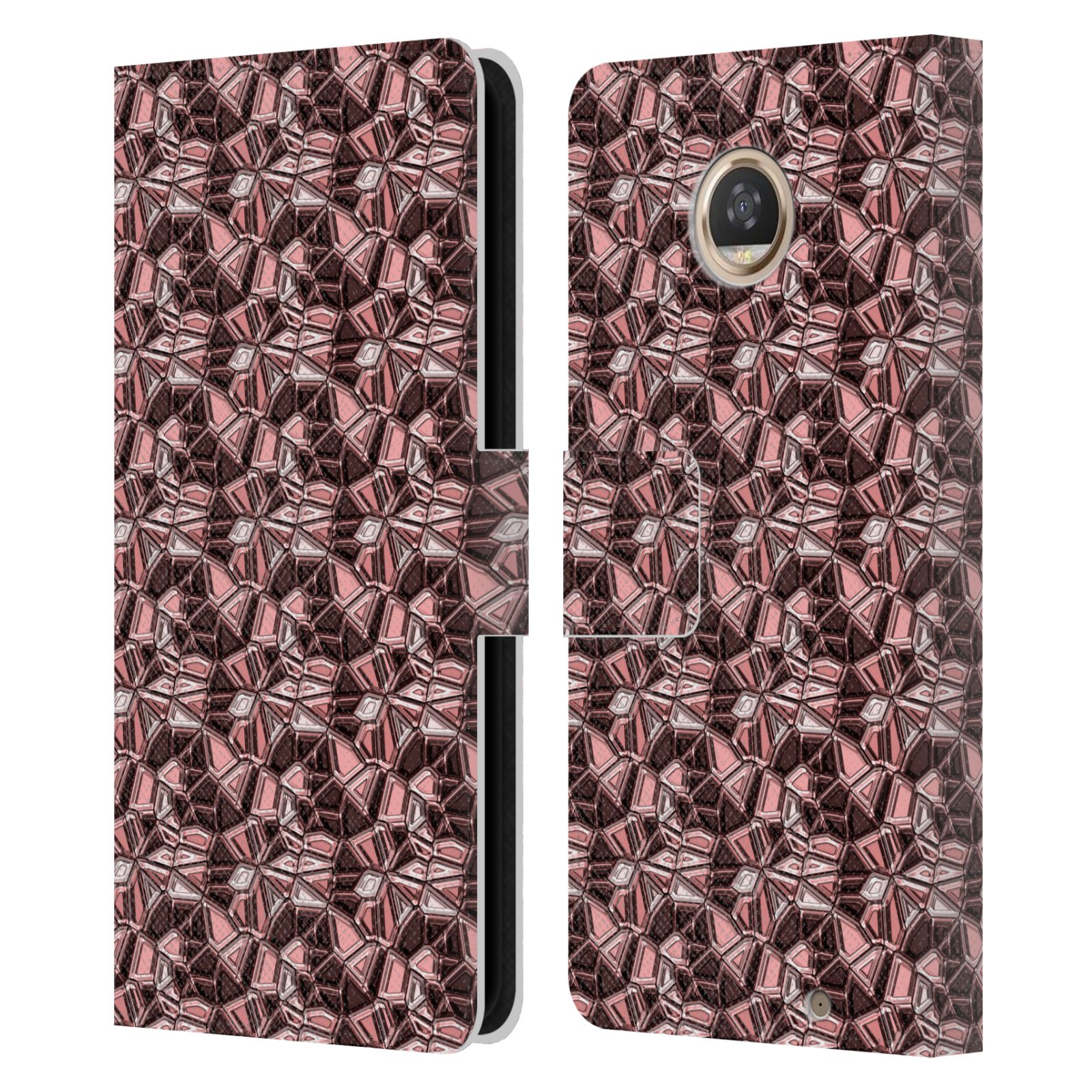 OFFICIAL LEBENSART VARIOUS ROSE GOLD LEATHER BOOK CASE FOR MOTOROLA PHONES - Picture 10 of 15