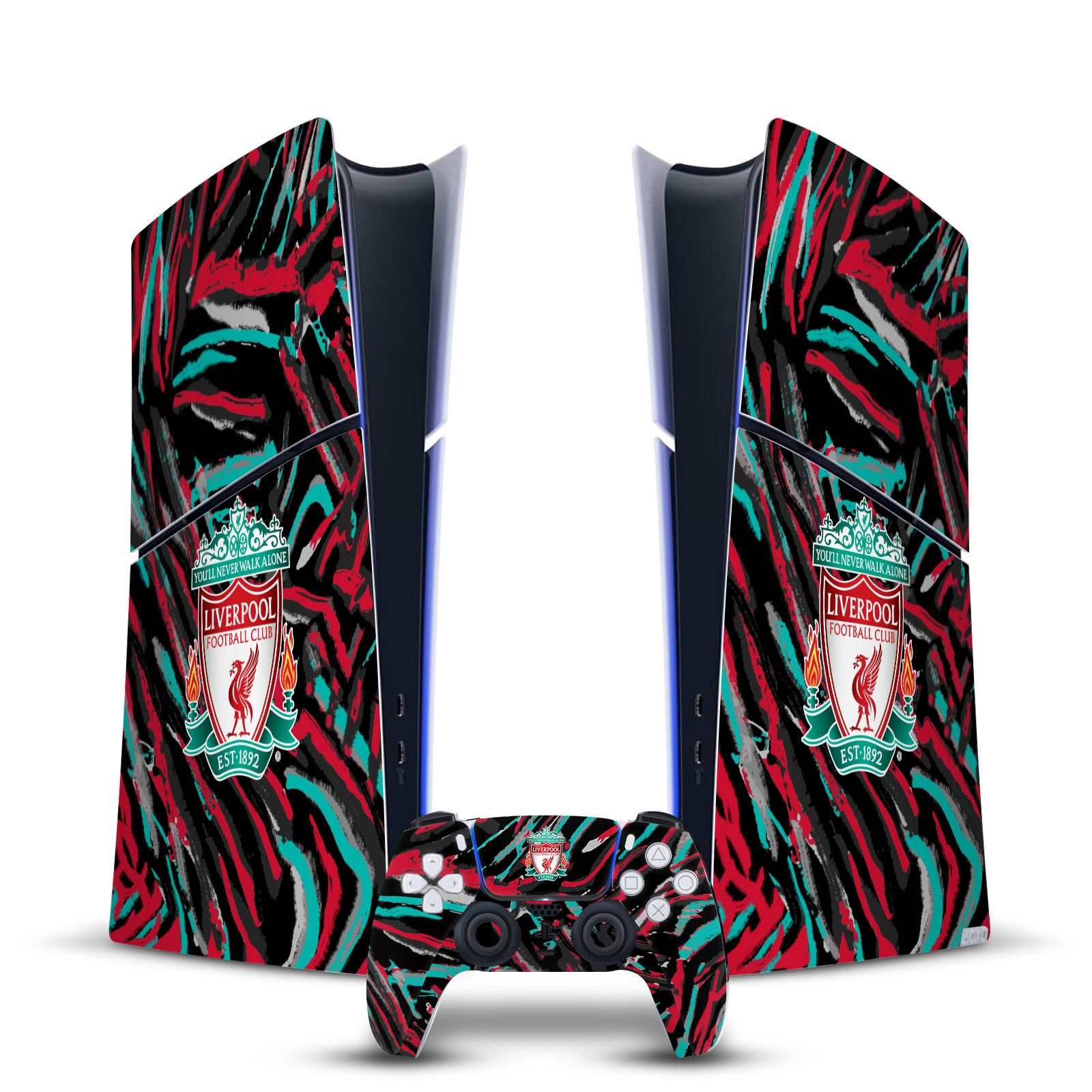 LIVERPOOL FC LFC ART VINYL SKIN DECAL FOR PS5 SLIM DIGITAL CONSOLE & CONTROLLER