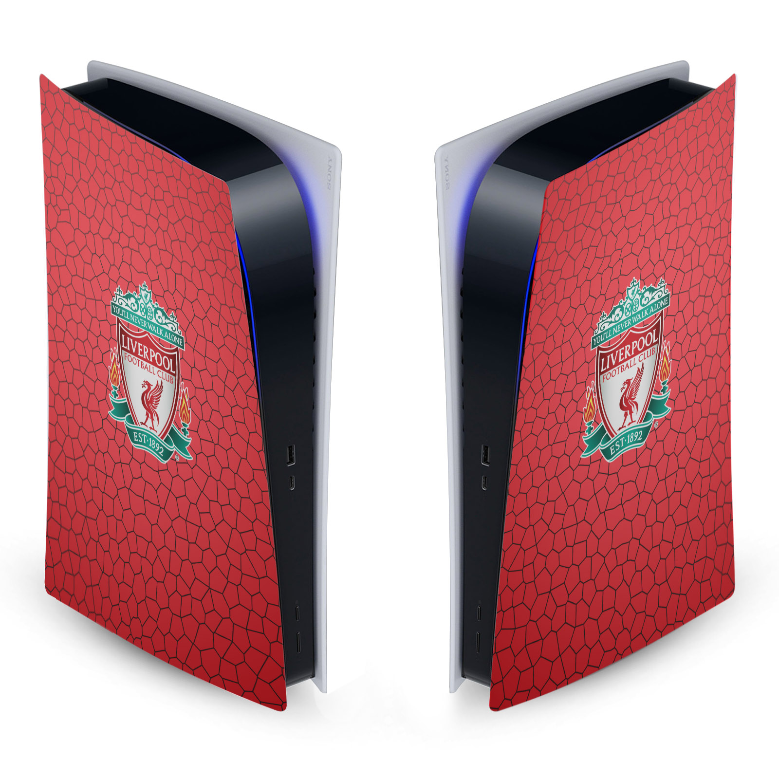 LIVERPOOL FC LFC ART VINYL SKIN DECAL FOR SONY PS5 DIGITAL EDITION CONSOLE