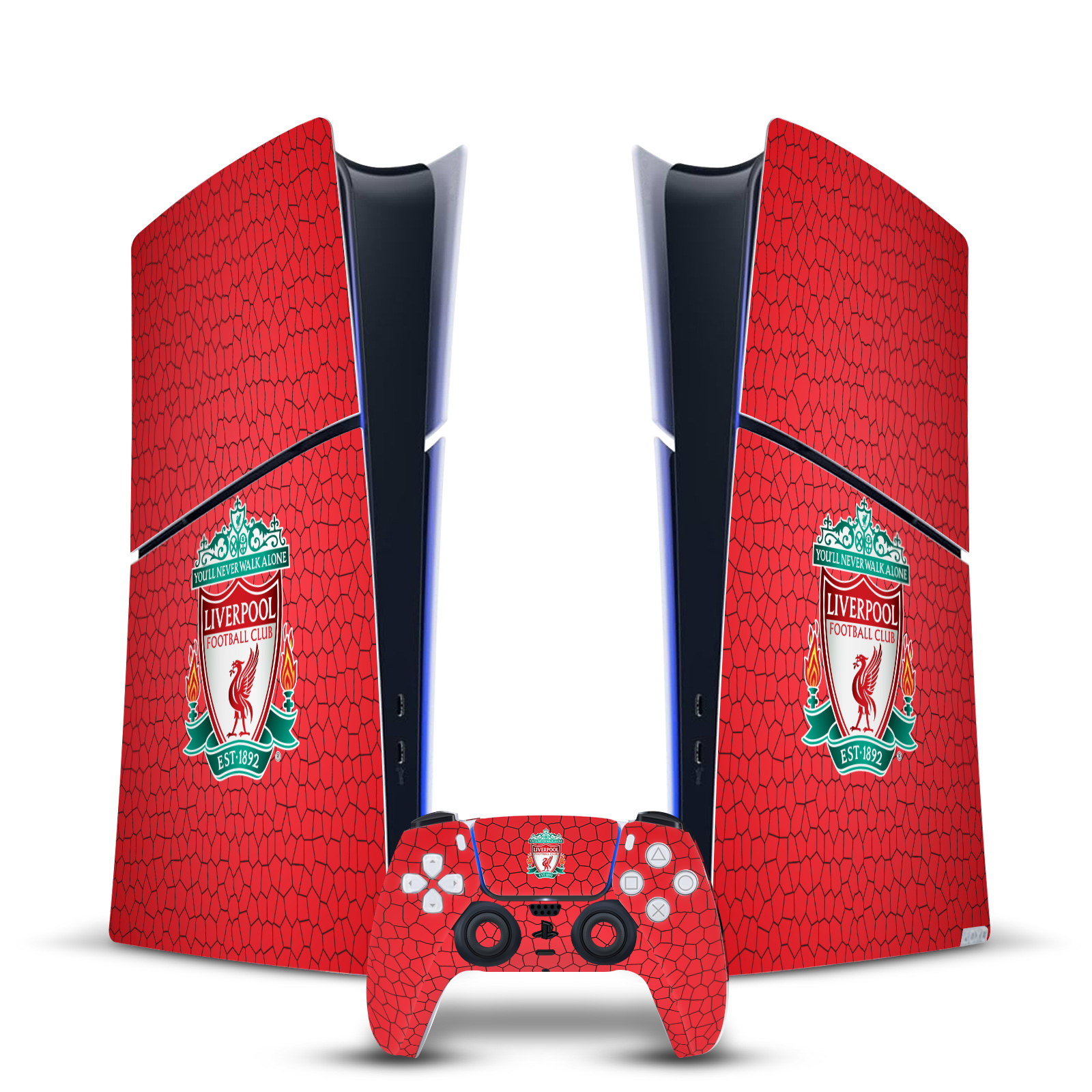 LIVERPOOL FC LFC ART VINYL SKIN DECAL FOR PS5 SLIM DIGITAL CONSOLE & CONTROLLER