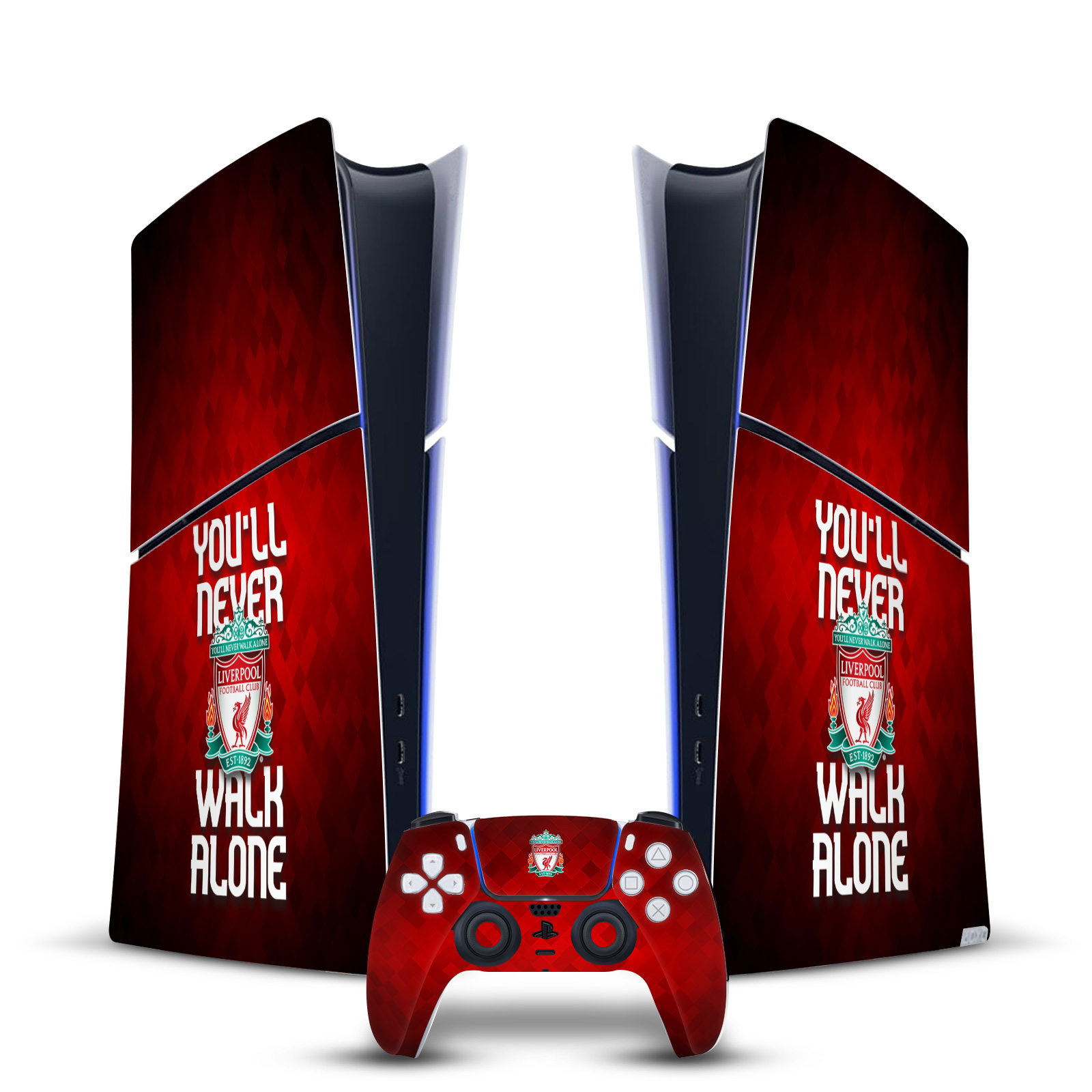 LIVERPOOL FC LFC ART VINYL SKIN DECAL FOR PS5 SLIM DIGITAL CONSOLE & CONTROLLER