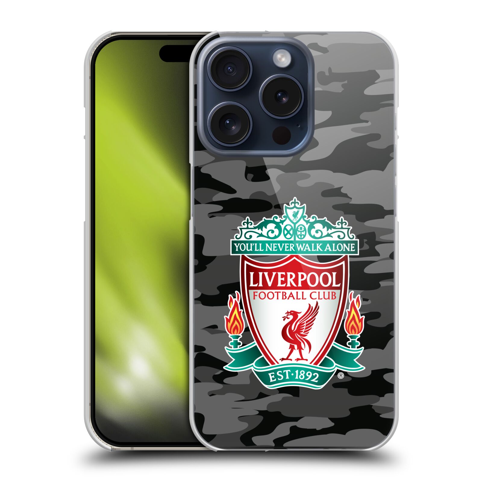 OFFICIAL LIVERPOOL FOOTBALL CLUB CAMOU HARD BACK CASE FOR APPLE iPHONE PHONES
