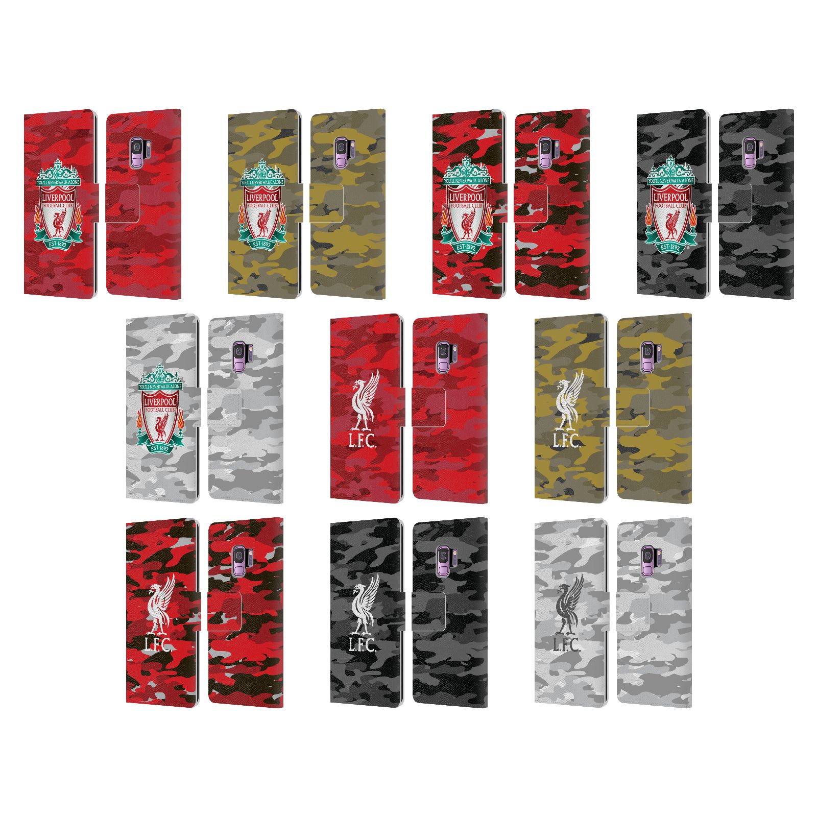 LIVERPOOL FC LFC CAMOU PU LEATHER BOOK WALLET CASE COVER ...