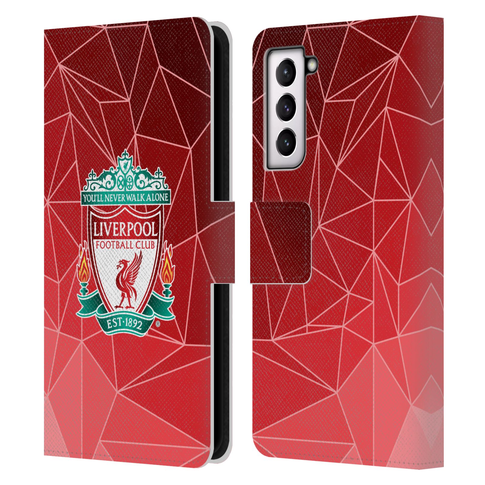 LIVERPOOL FC LFC CREST LIVERBIRD 2 PU LEATHER BOOK CASE FOR SAMSUNG PHONES 4 - Picture 8 of 10