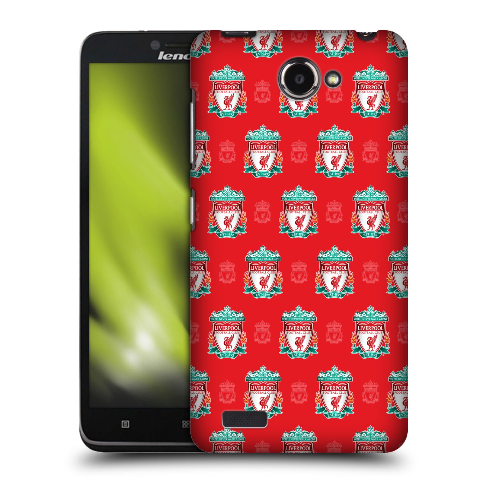 LIVERPOOL FC LFC CREST & LIVER BIRD PATTERNS HARD BACK CASE FOR LENOVO PHONES - Picture 8 of 10