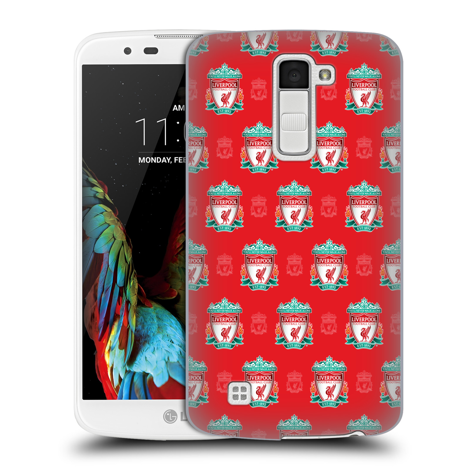LIVERPOOL FC LFC CREST & LIVER BIRD PATTERNS HARD BACK CASE FOR LG PHONES 3 - Picture 8 of 10
