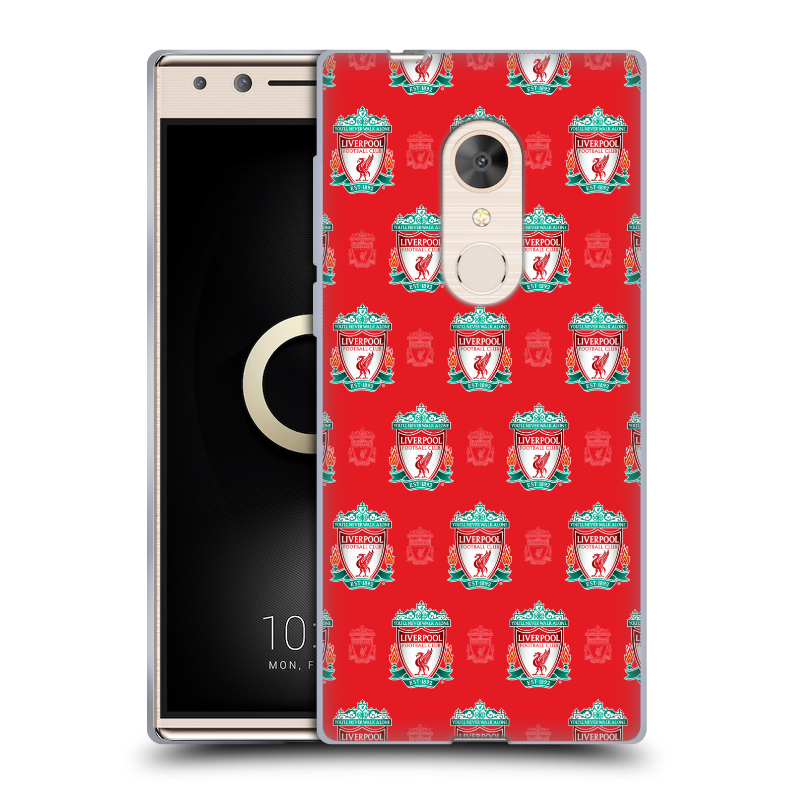LIVERPOOL FC LFC CREST & LIVER BIRD PATTERNS SOFT GEL CASE FOR ALCATEL PHONES - Picture 8 of 10