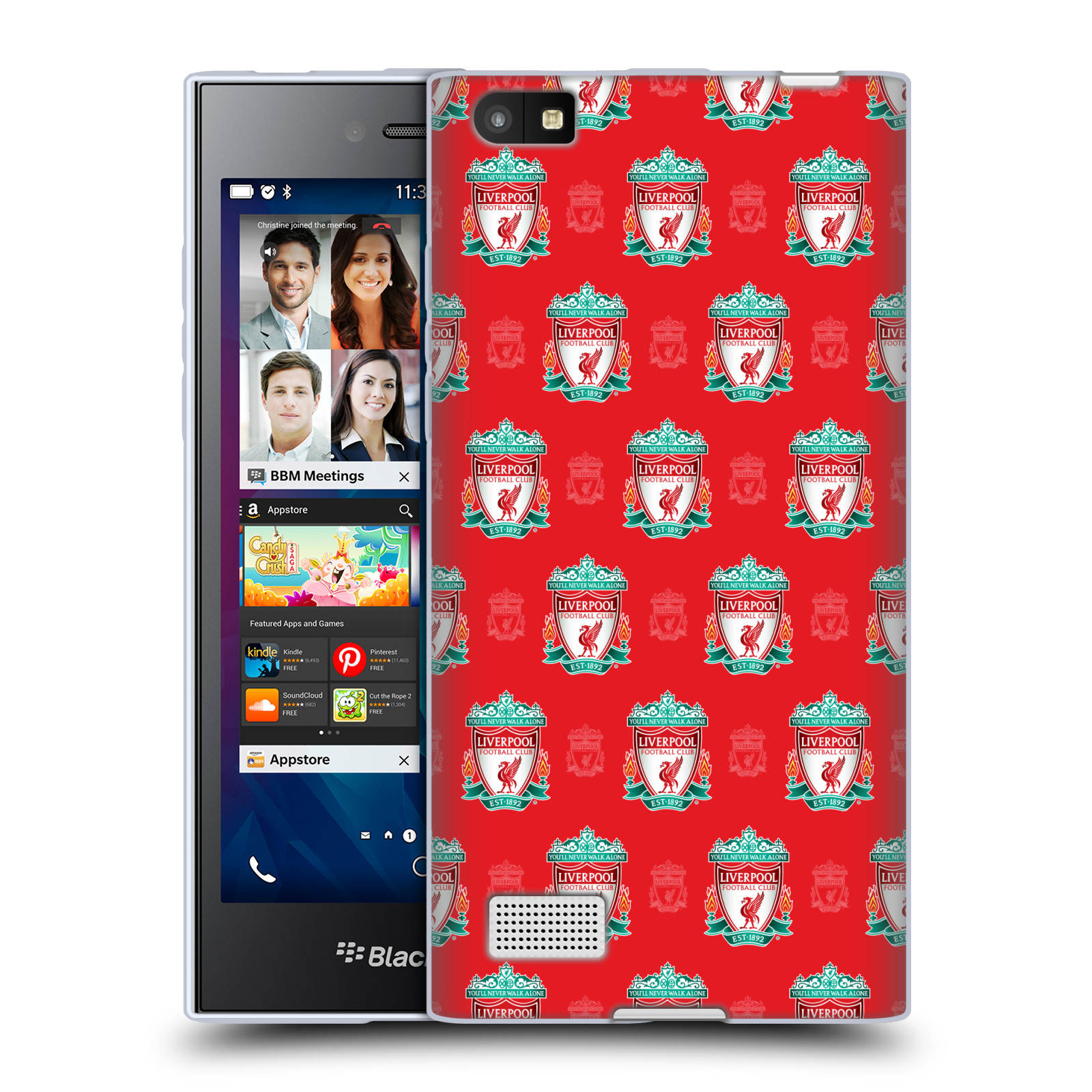 LIVERPOOL FC LFC CREST & LIVER BIRD PATTERNS SOFT GEL CASE FOR BLACKBERRY PHONES - Picture 8 of 10