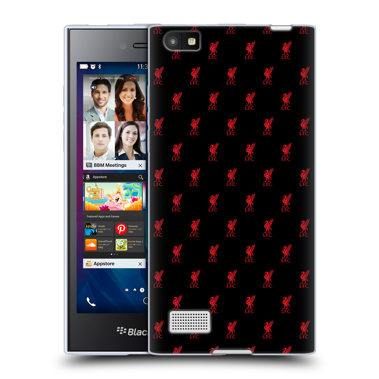 LIVERPOOL FC LFC CREST & LIVER BIRD PATTERNS SOFT GEL CASE FOR BLACKBERRY PHONES - Picture 10 of 10