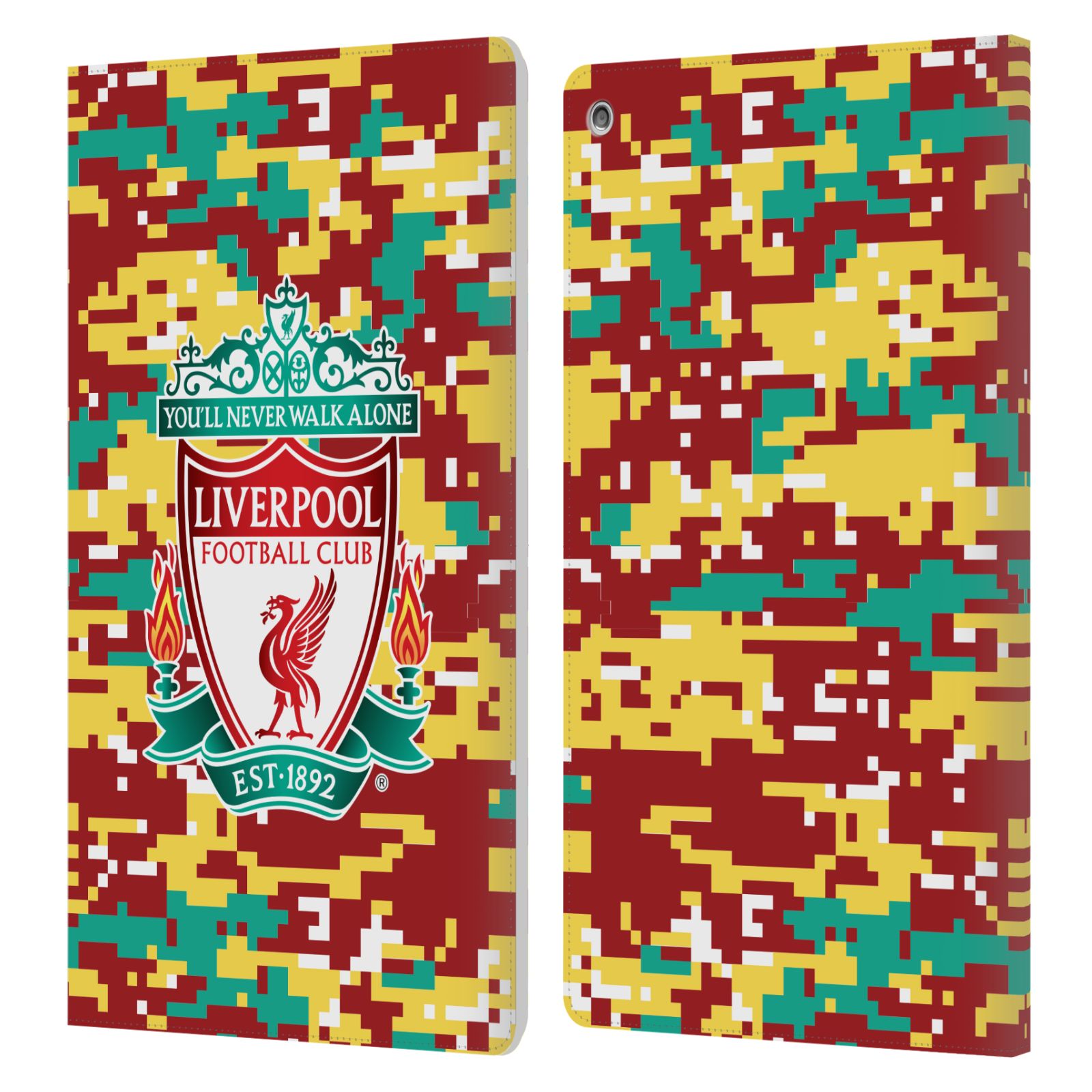 LIVERPOOL FC CREST & LIVERBIRD PATTERNS 1 PU LEATHER BOOK CASE FOR AMAZON FIRE - Picture 8 of 11