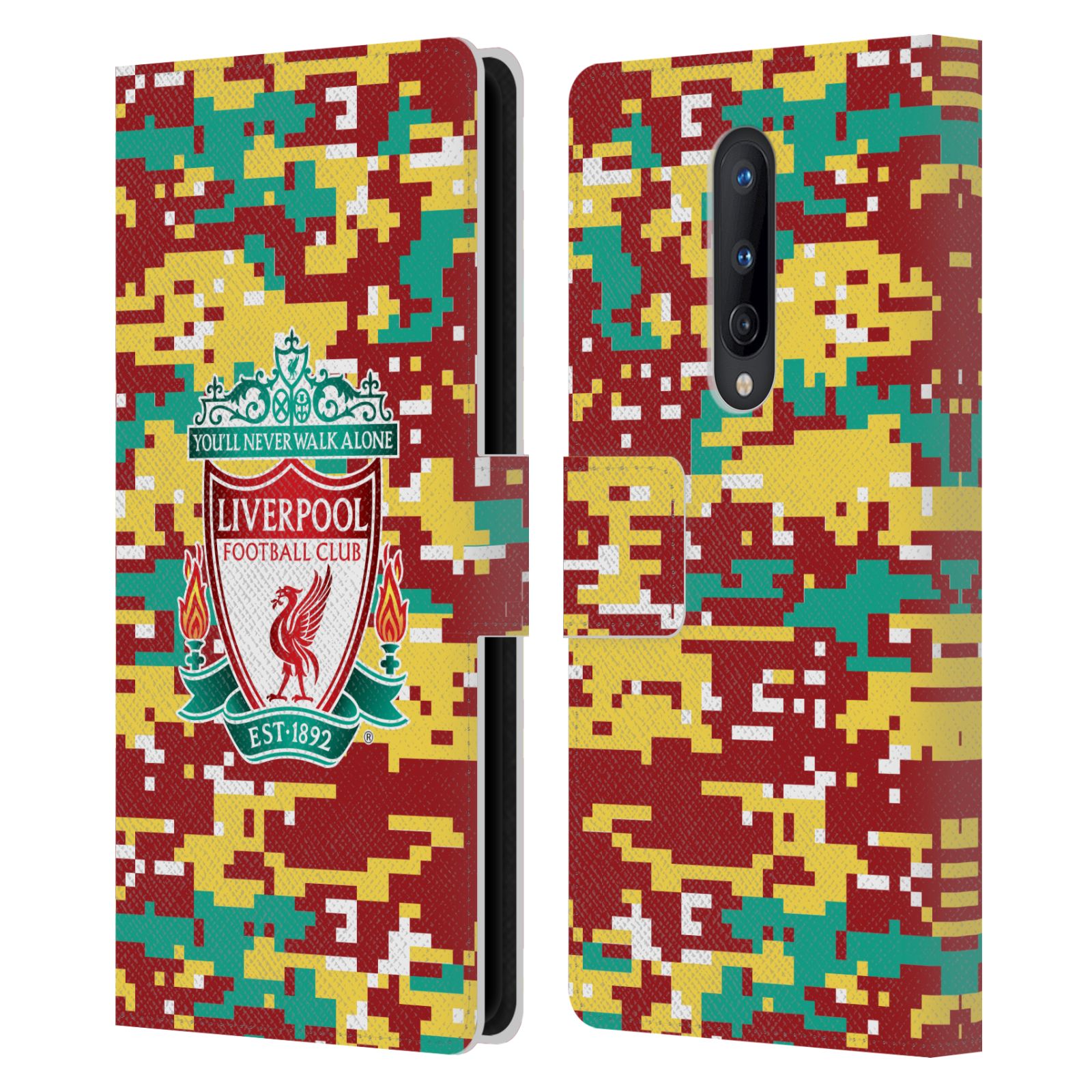 LIVERPOOL FC CREST & LIVERBIRD PATTERNS 1 PU LEATHER BOOK CASE FOR BLACKBERRY - Picture 8 of 11