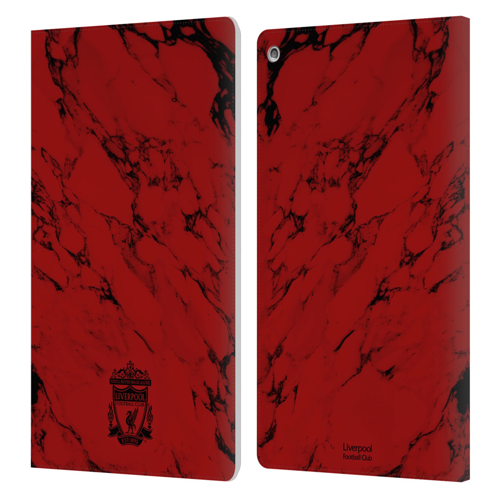 LIVERPOOL FC CREST & LIVERBIRD PATTERNS 1 PU LEATHER BOOK CASE FOR AMAZON FIRE - Picture 10 of 11