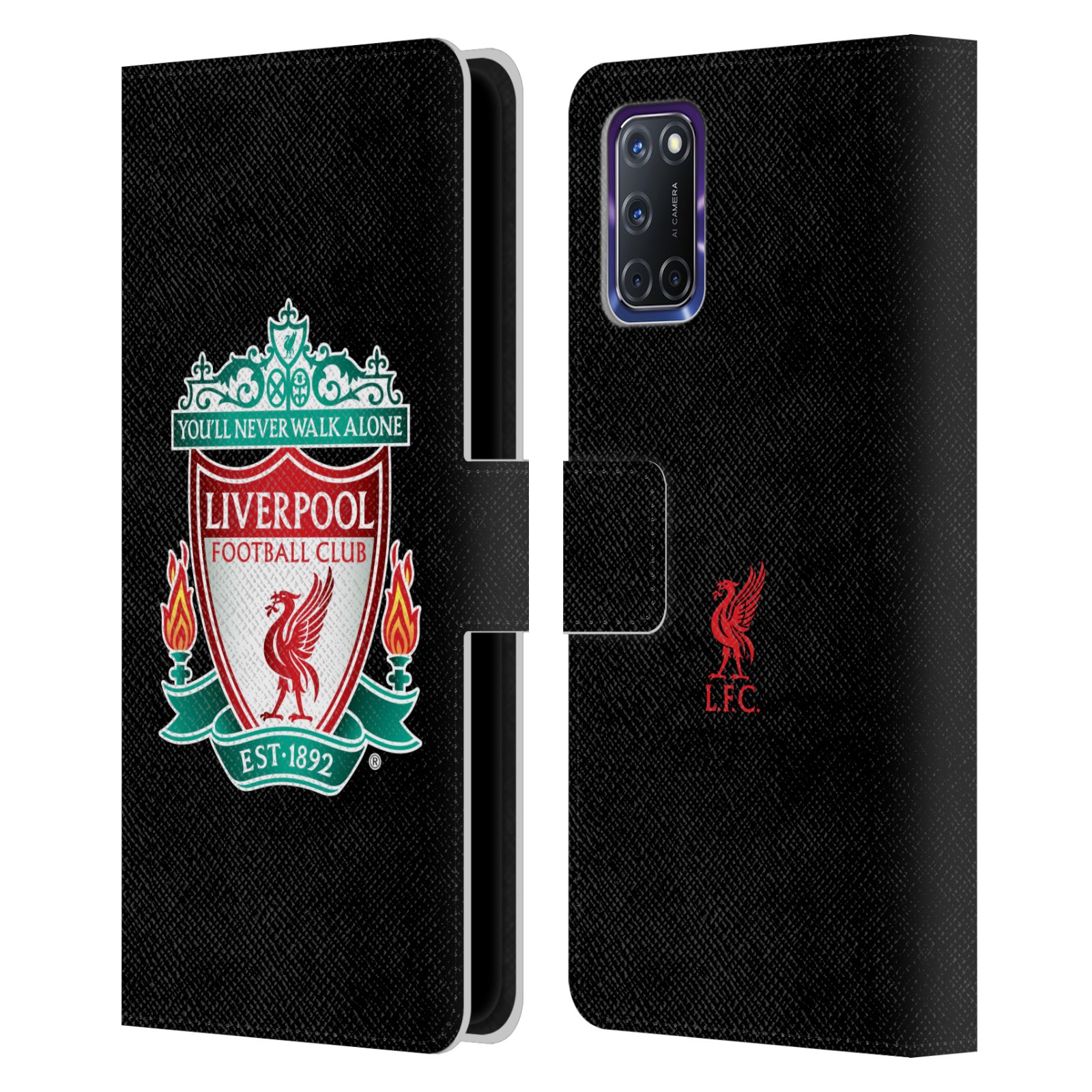 OFFICIAL LIVERPOOL FOOTBALL CLUB CREST 1 PU LEATHER BOOK CASE FOR OPPO PHONES