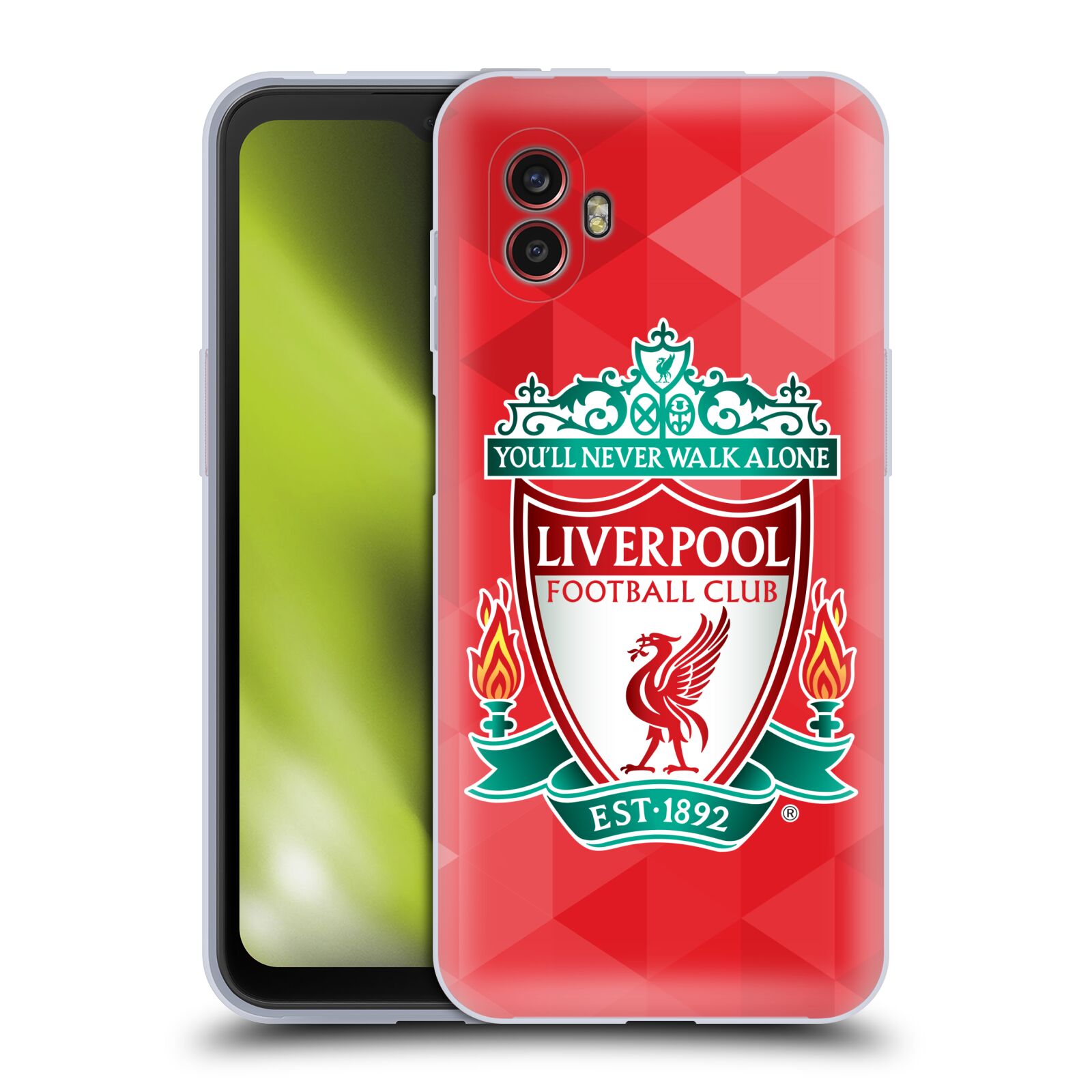 Silikonové pouzdro - Samsung Galaxy Xcover 6 Pro - Head Case - ZNAK LIVERPOOL FC OFFICIAL GEOMETRIC RED (Silikonový kryt, obal, pouzdro na mobilní telefon Samsung Galaxy Xcover 6 Pro s motivem ZNAK LIVERPOOL FC OFFICIAL GEOMETRIC RED)