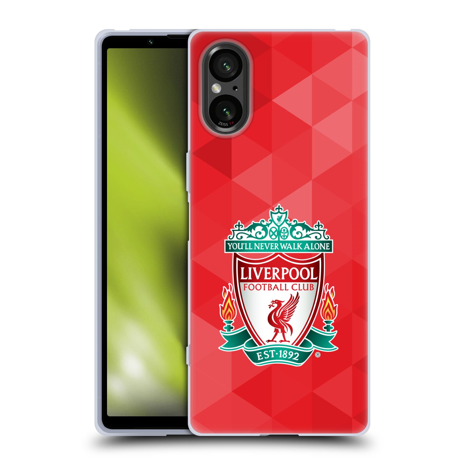 Silikonové pouzdro - Sony Xperia 5 V - Head Case - ZNAK LIVERPOOL FC OFFICIAL GEOMETRIC RED (Silikonový kryt, obal, pouzdro na mobilní telefon Sony Xperia 5 V s motivem ZNAK LIVERPOOL FC OFFICIAL GEOMETRIC RED)