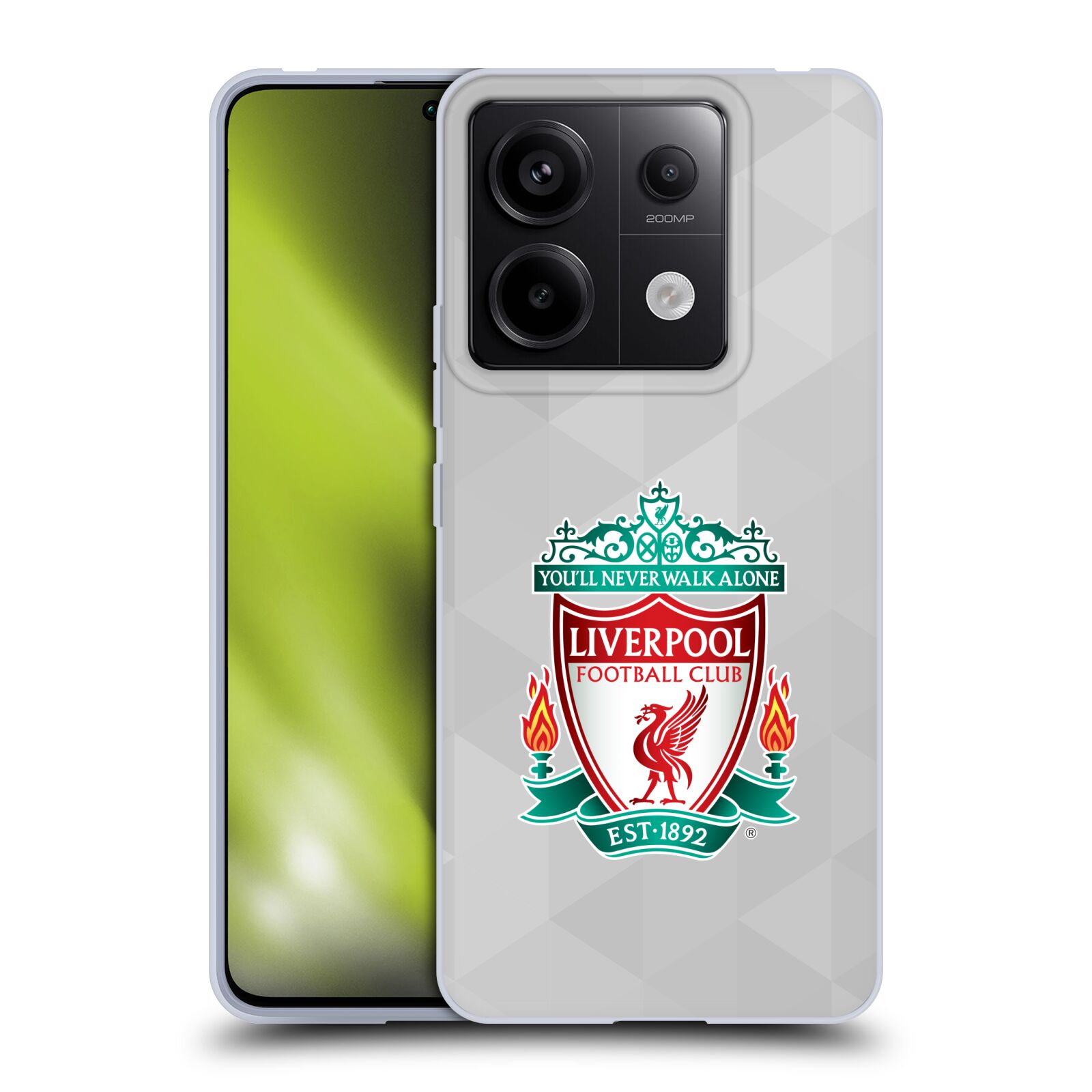 Silikonové pouzdro - Xiaomi Redmi Note 13 Pro 5G / Poco X6 5G - Head Case - ZNAK LIVERPOOL FC OFFICIAL GEOMETRIC WHITE (Silikonový kryt, obal, pouzdro na mobilní telefon Xiaomi Redmi Note 13 Pro 5G / Poco X6 5G s motivem ZNAK LIVERPOOL FC OFFICIAL GEOMETR