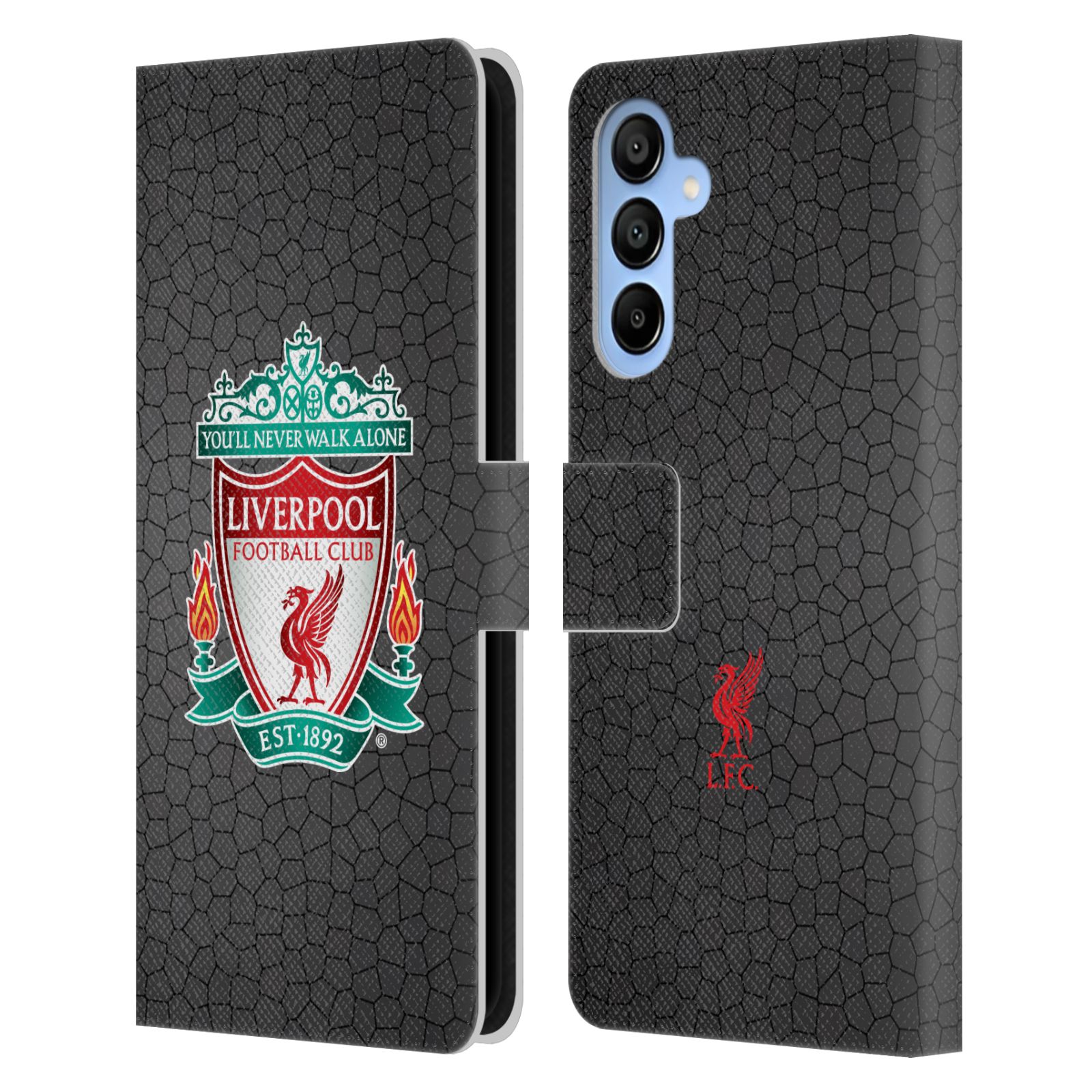 Black Pixel 1 Leather Wallet Case for Galaxy A16 5G