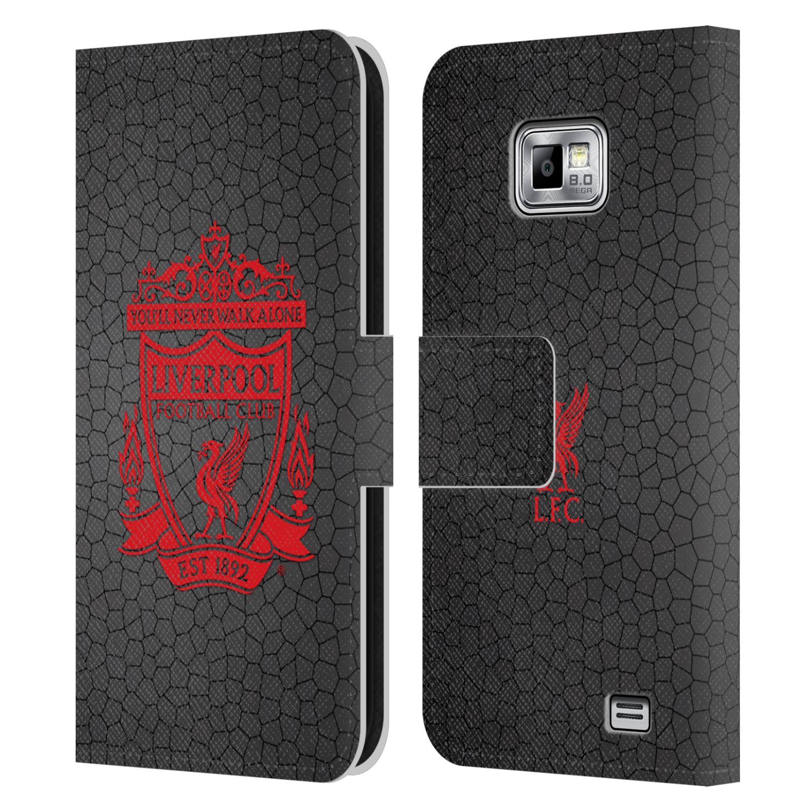 LIVERPOOL FC CREST 2 LEATHER BOOK WALLET CASE COVER FOR SAMSUNG PHONES ...