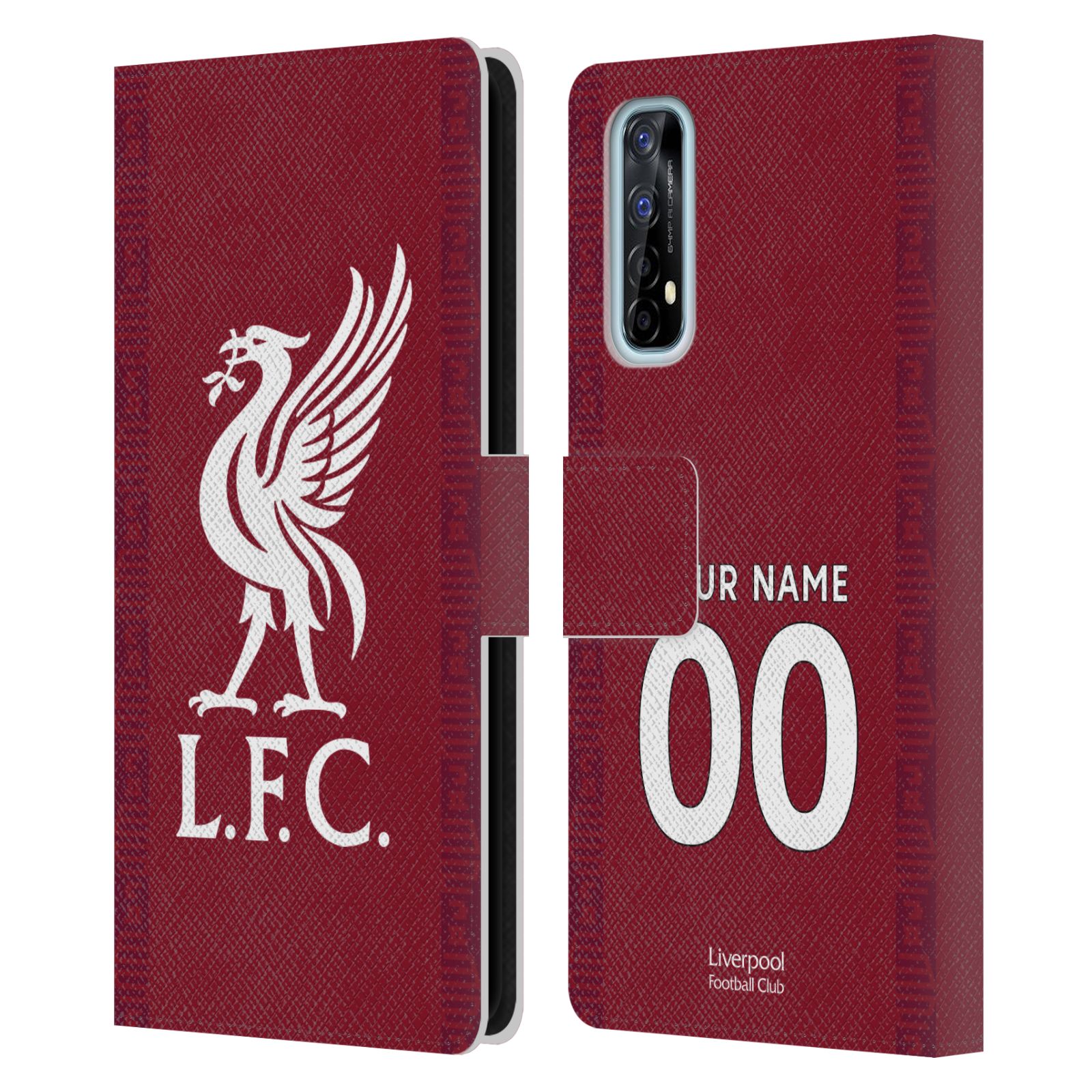 PERSONALISED LIVERPOOL FC LFC 2022/23 KIT PU LEATHER BOOK CASE FOR REALME PHONES - Imagen 7 de 7