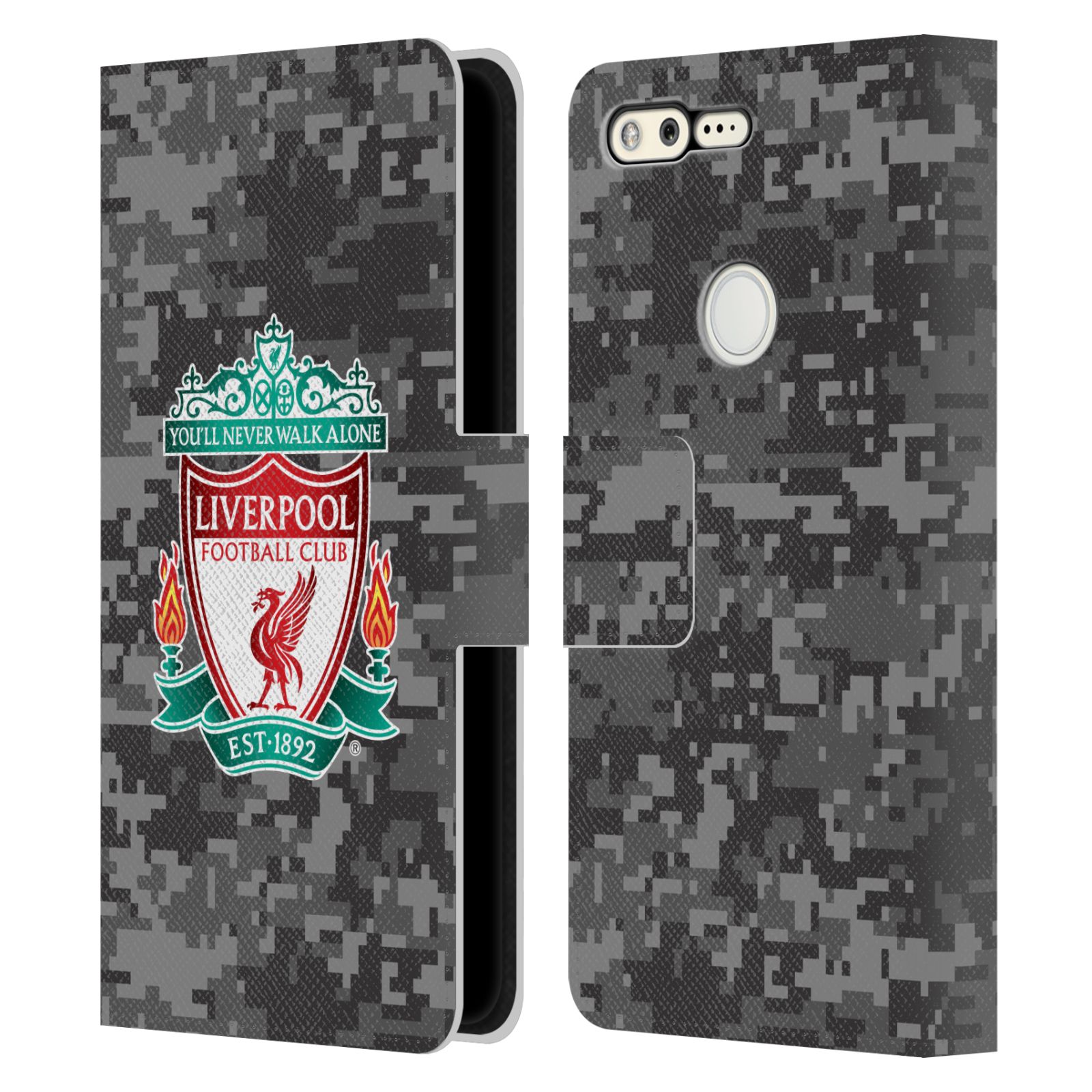 LIVERPOOL FC LFC DIGITAL CAMOUFLAGE PU LEATHER BOOK CASE FOR GOOGLE PHONES - Picture 8 of 12