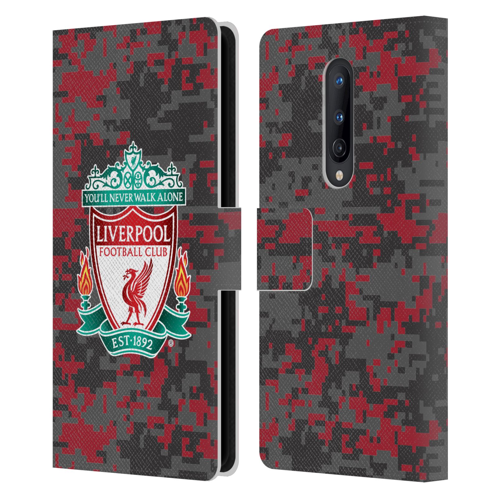 LIVERPOOL FC LFC DIGITAL CAMOUFLAGE PU LEATHER BOOK CASE FOR ONEPLUS PHONES - Picture 10 of 12