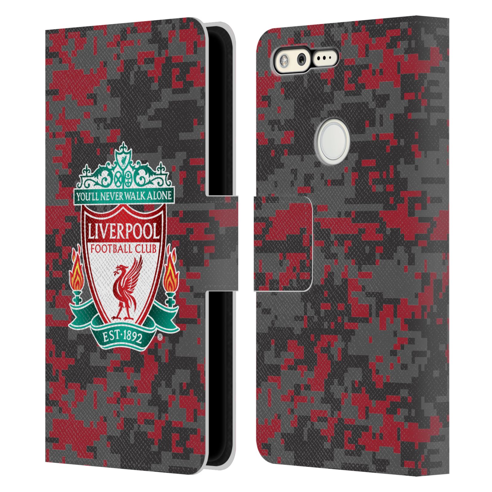 LIVERPOOL FC LFC DIGITAL CAMOUFLAGE PU LEATHER BOOK CASE FOR GOOGLE PHONES - Picture 10 of 12