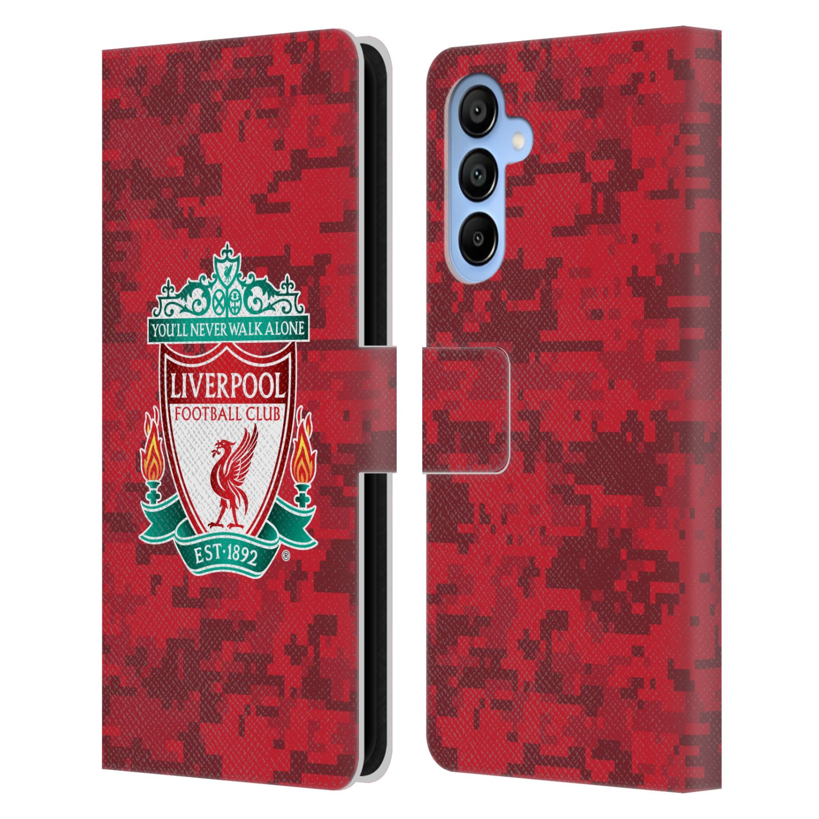 Home Red Crest Leather Wallet Case for Galaxy A16 5G