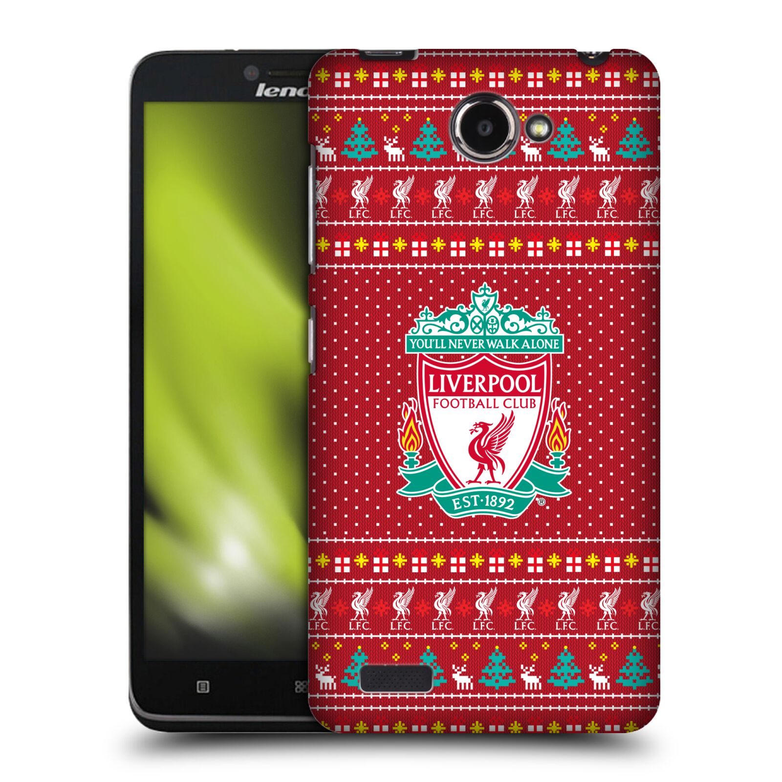 FUNDA TRASERA OFICIAL LIVERPOOL CLUB FESTIVA NAVIDAD PARA TELÉFONOS LENOVO - Imagen 8 de 11