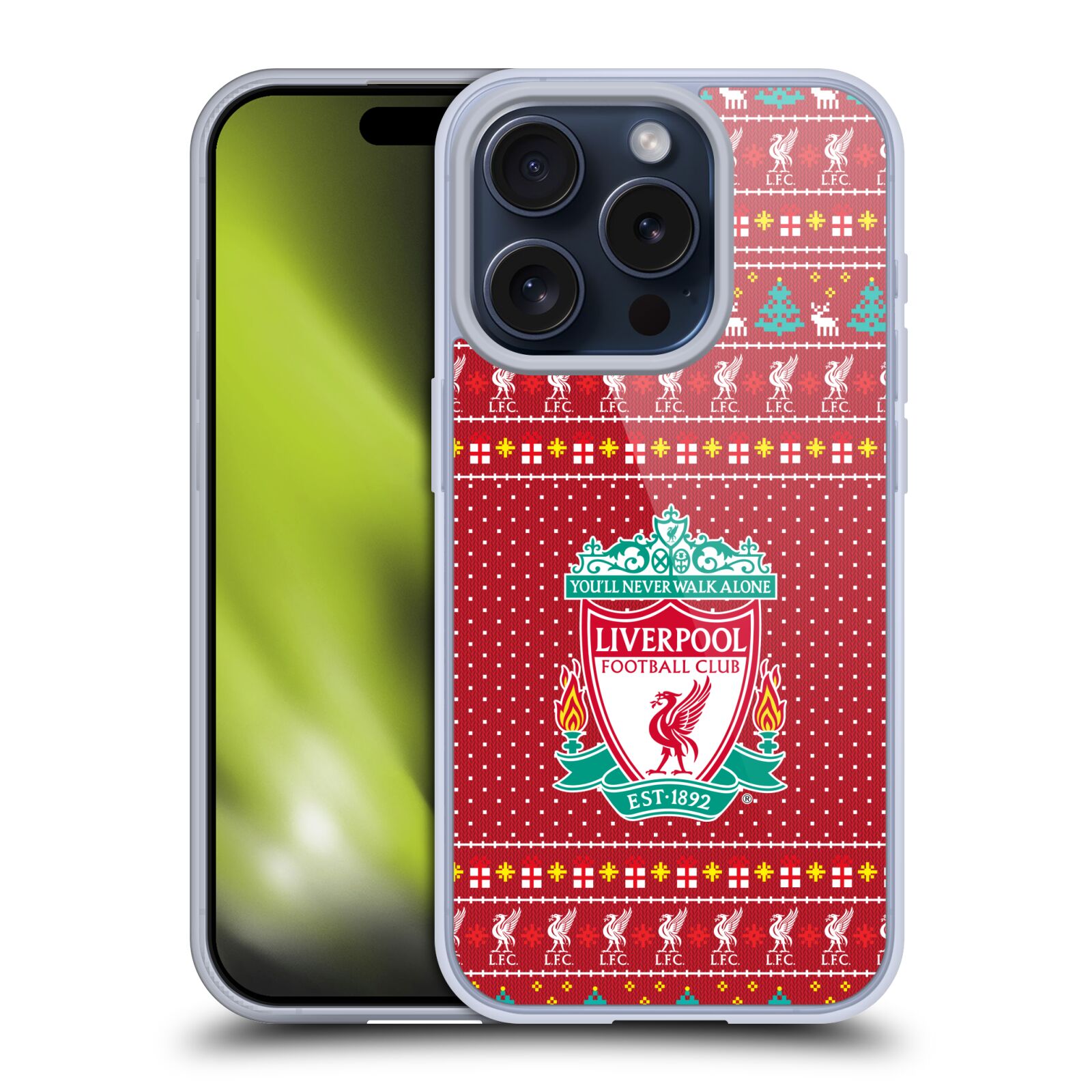LIVERPOOL FC LFC FESTIVE CHRISTMAS SOFT GEL CASE FOR APPLE iPHONE PHONES - Picture 8 of 11