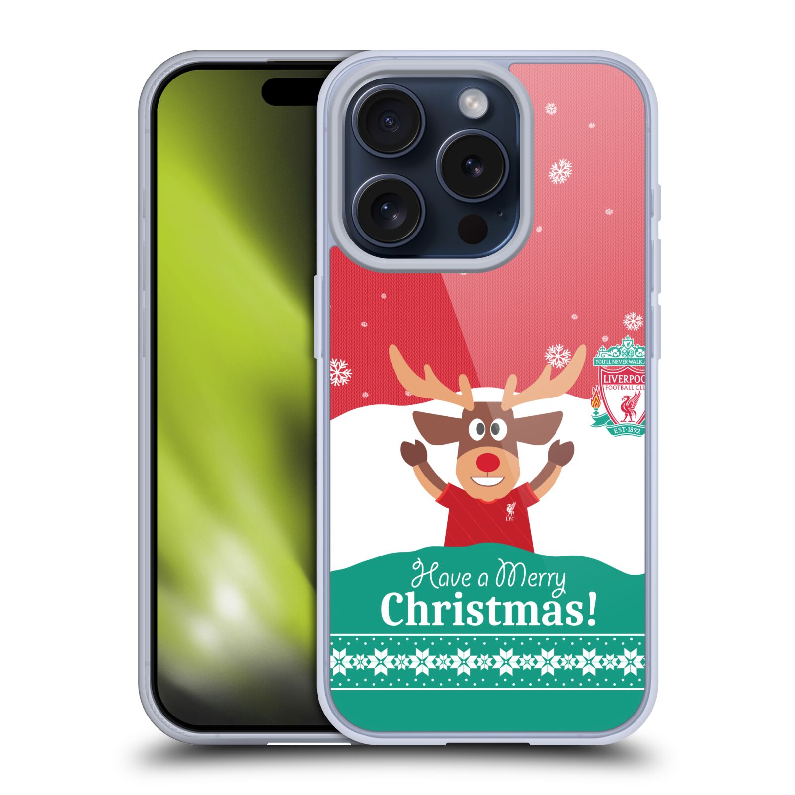 LIVERPOOL FC LFC FESTIVE CHRISTMAS SOFT GEL CASE FOR APPLE iPHONE PHONES - Picture 9 of 11