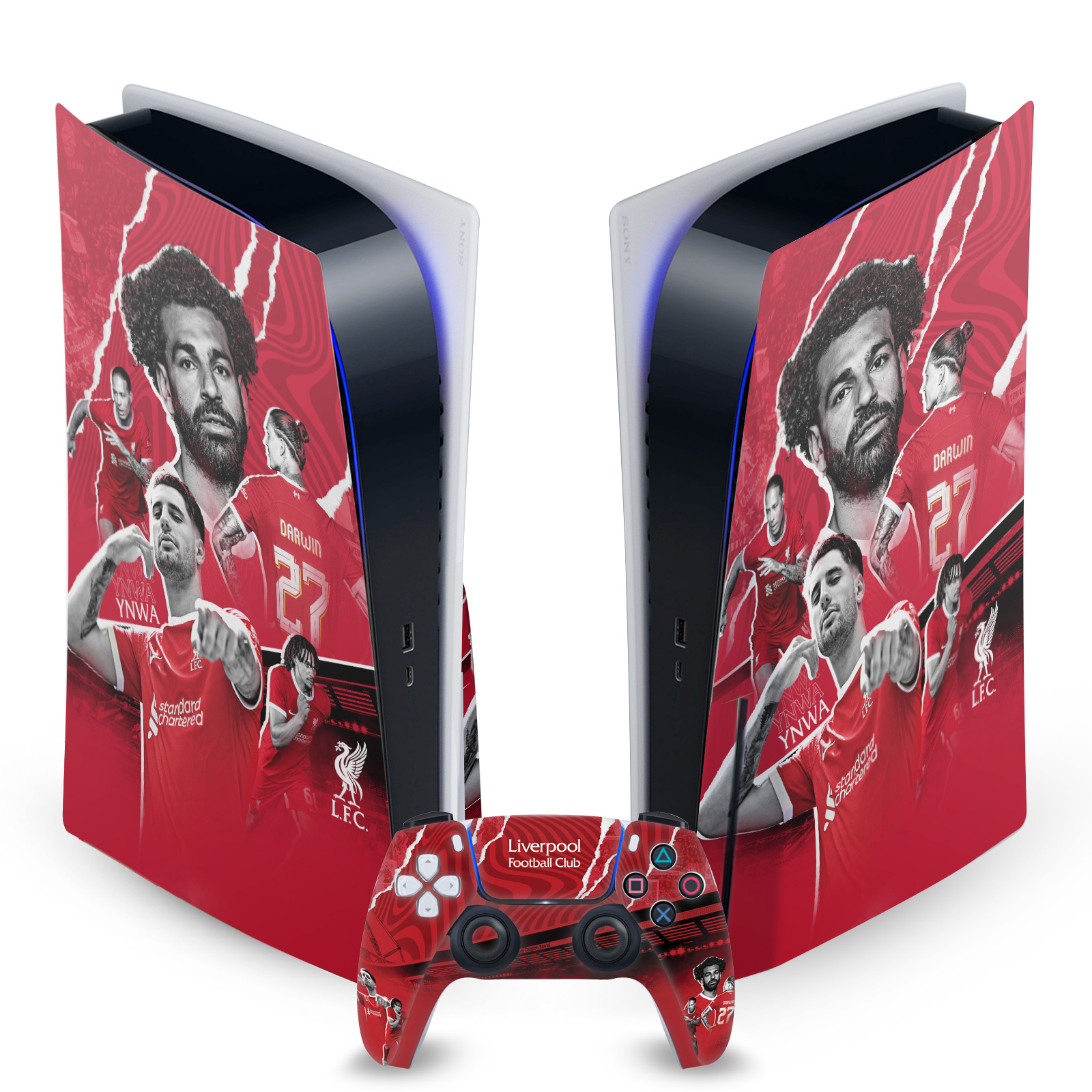 LIVERPOOL FC LFC 2023/24 VINYL SKIN DECAL FOR SONY PS5 DISC EDITION BUNDLE