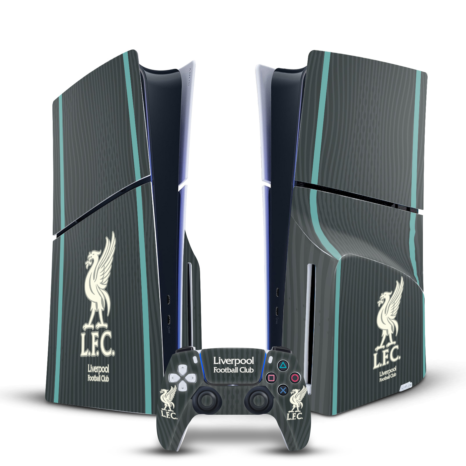 LIVERPOOL FC 2024/25 VINYL SKIN FOR SONY PS5 SLIM DISC CONSOLE & CONTROLLER