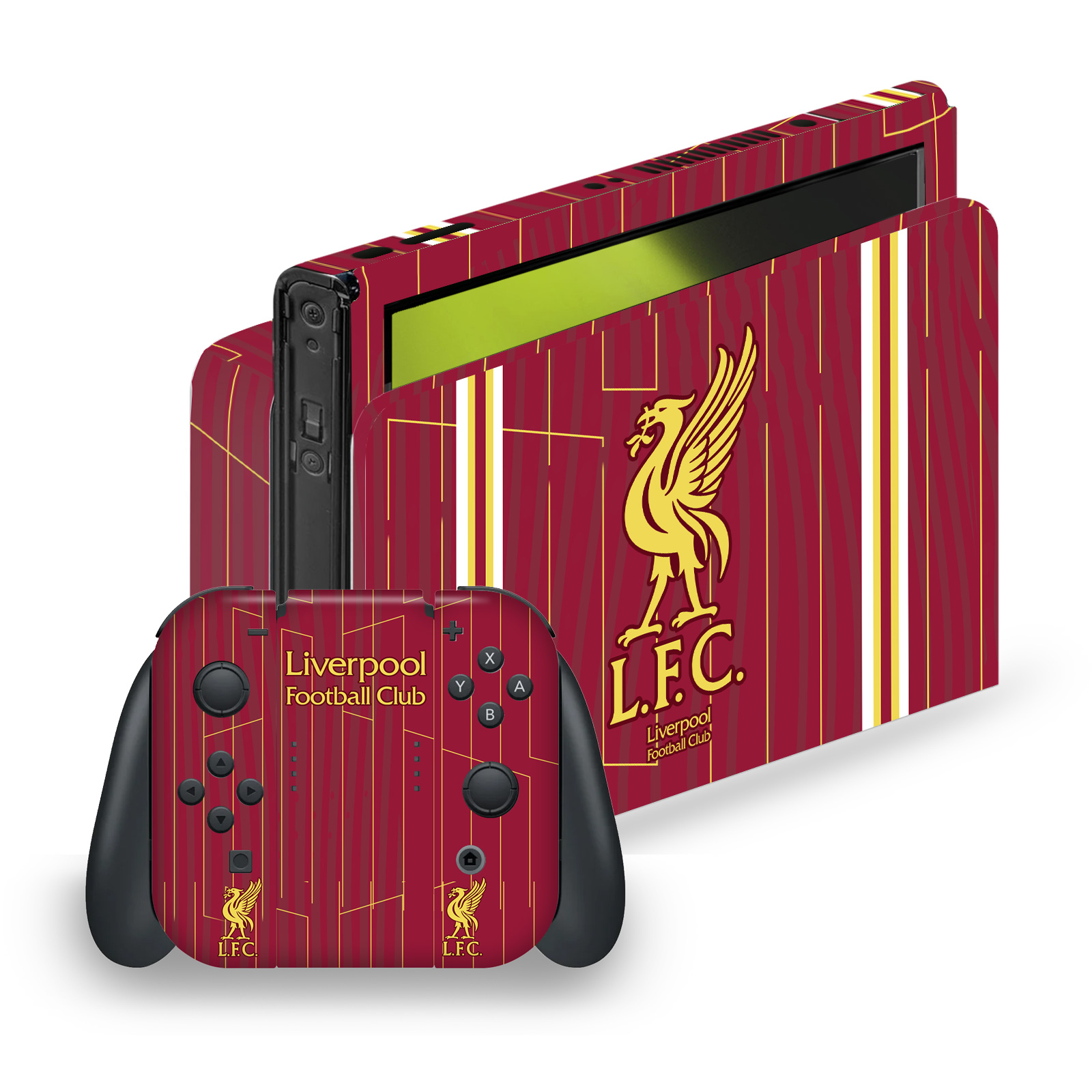 LIVERPOOL FC LFC 2024/25 VINYL SKIN DECAL FOR NINTENDO SWITCH OLED BUNDLE - Picture 11 of 12