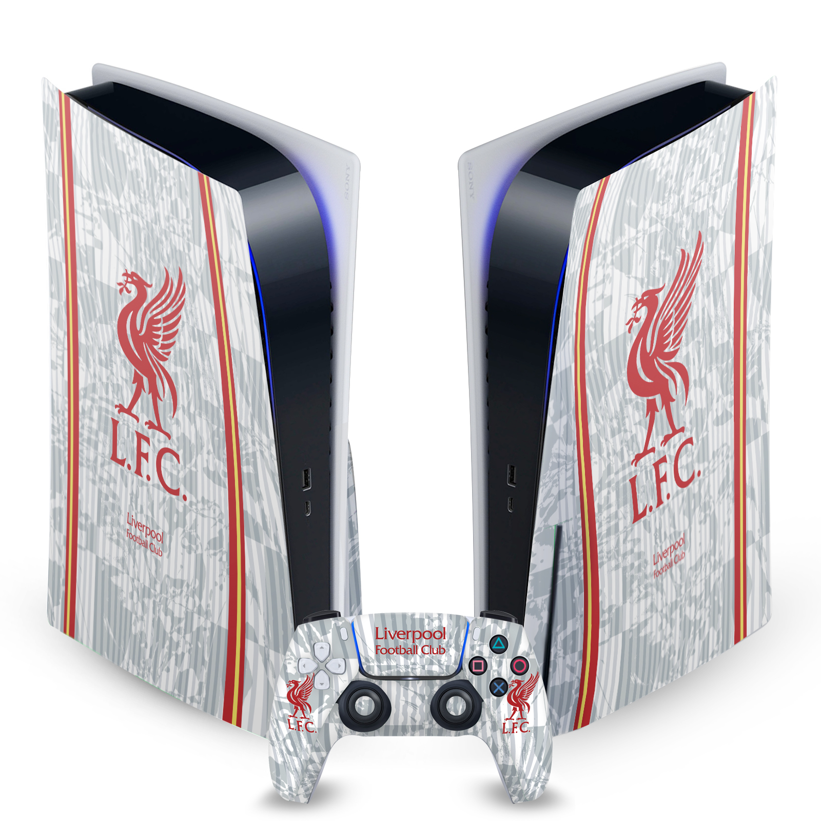 LIVERPOOL FC LFC 2024/25 VINYL SKIN DECAL FOR SONY PS5 DISC EDITION BUNDLE