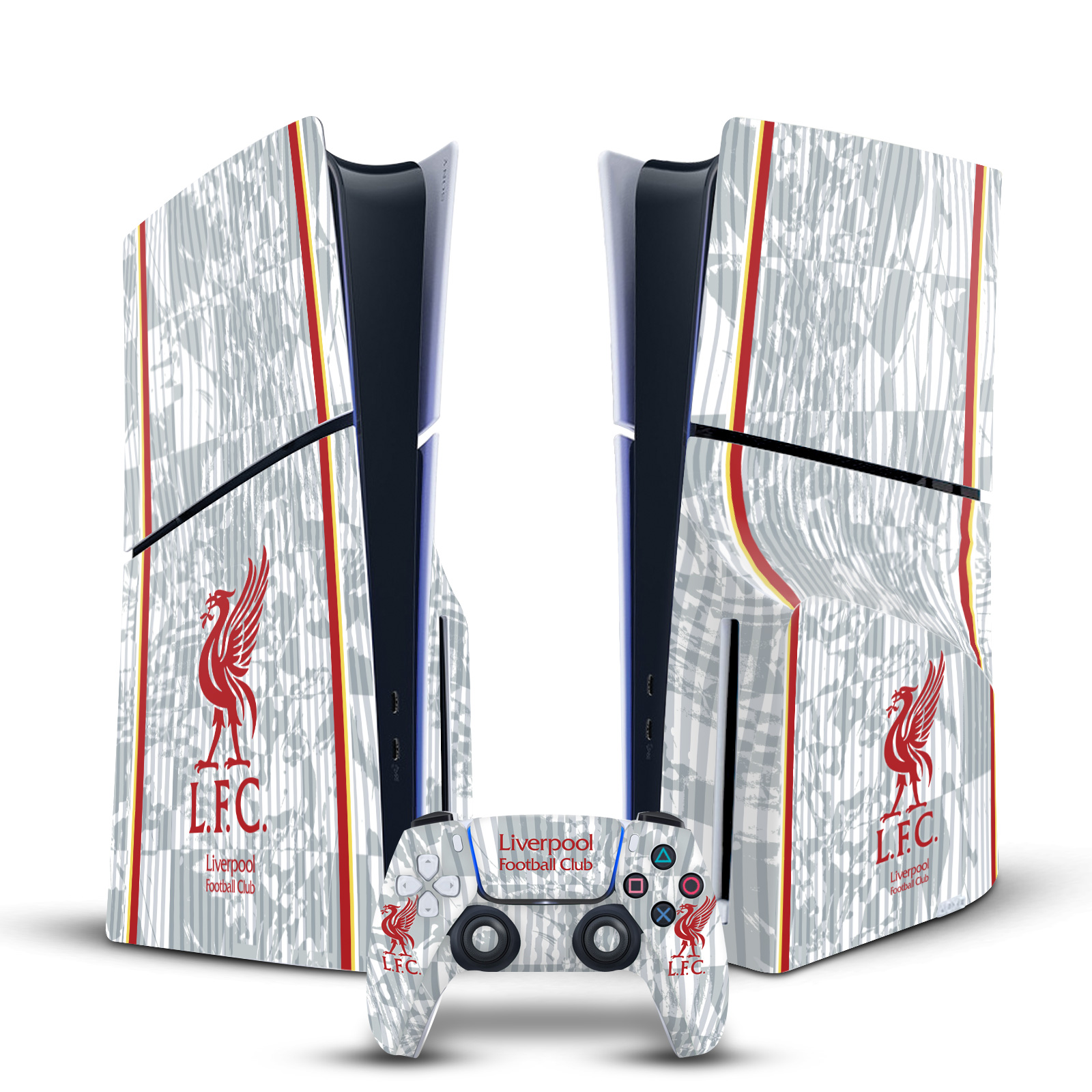 LIVERPOOL FC 2024/25 VINYL SKIN FOR SONY PS5 SLIM DISC CONSOLE & CONTROLLER