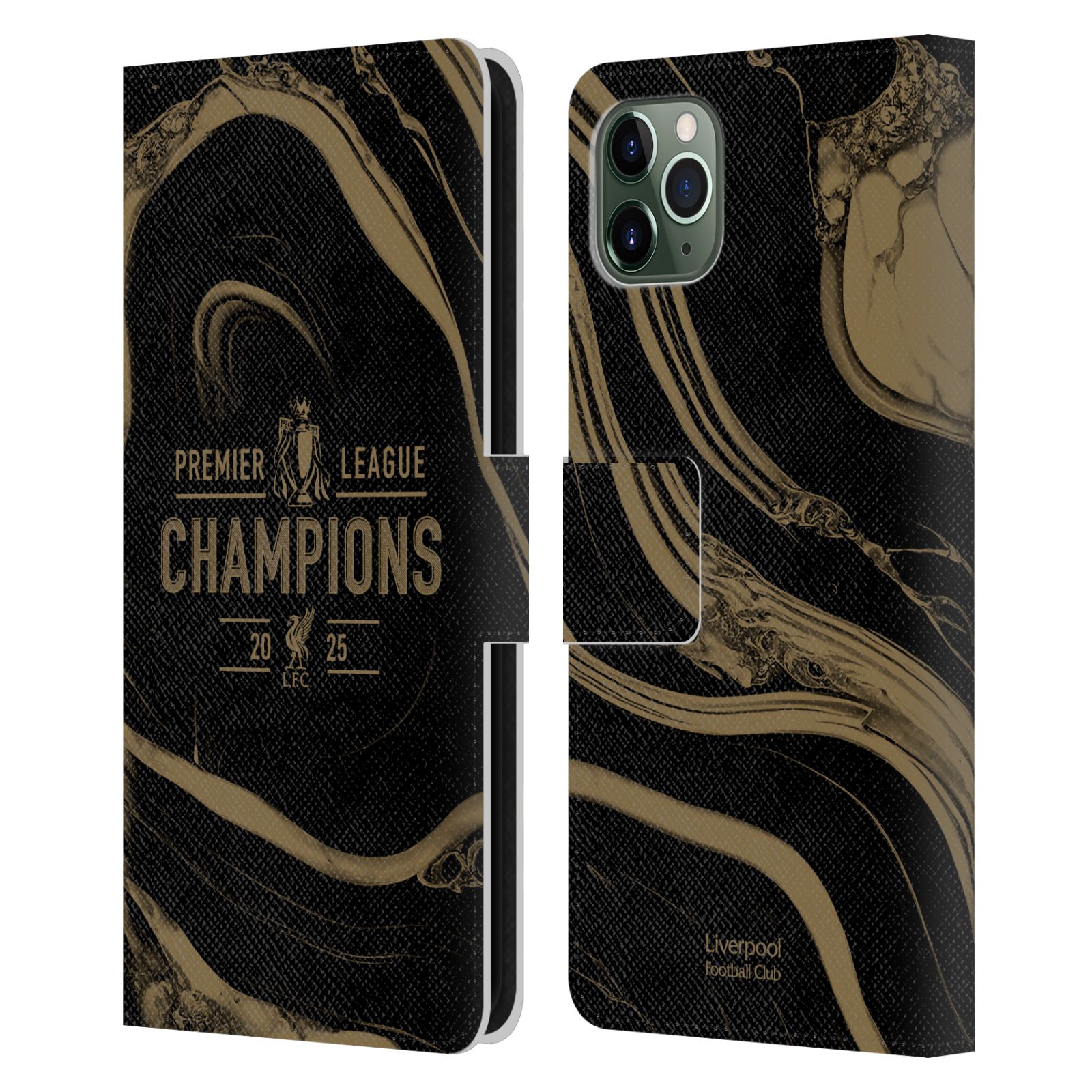 LIVERPOOL FC 2025 PREMIER LEAGUE CHAMPIONS PU LEATHER BOOK CASE FOR APPLE iPHONE - 第 7/8 張圖片