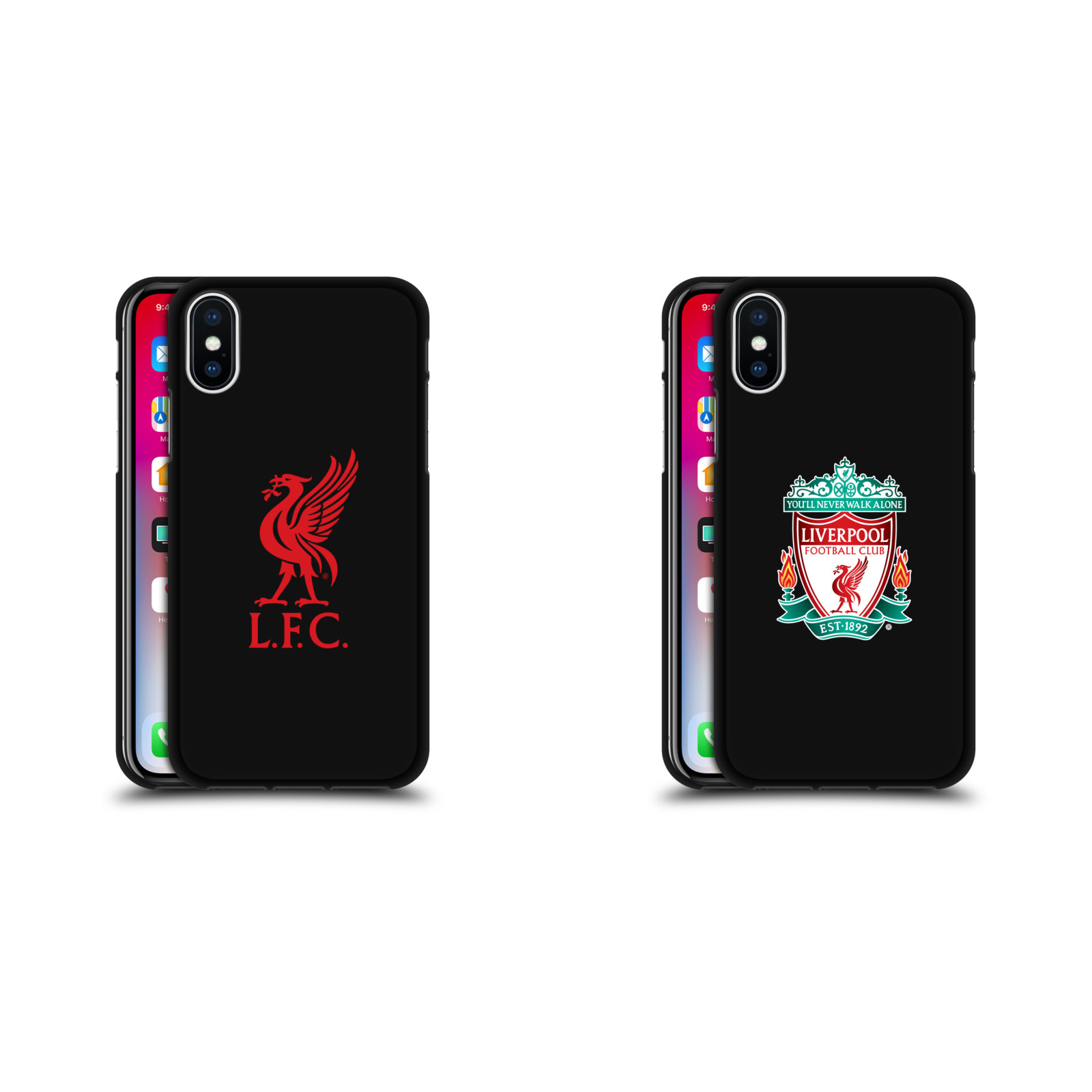 LIVERPOOL FC LFC VARIOUS DESIGNS BLACK SOFT GEL CASE FOR APPLE iPHONE