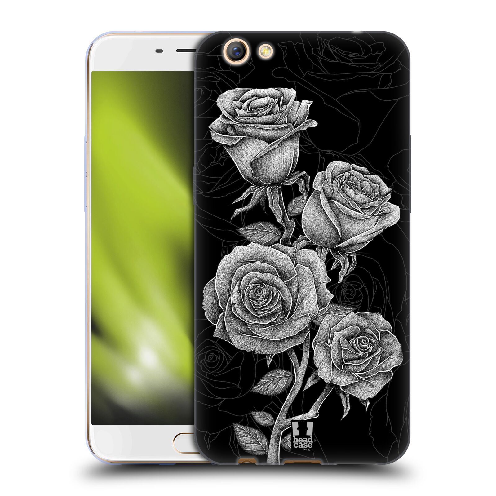FUNDA HEAD CASE DESIGNS CON FLORES LITOGRÁFICAS DE GEL SUAVE PARA TELÉFONOS OPPO - Imagen 10 de 11